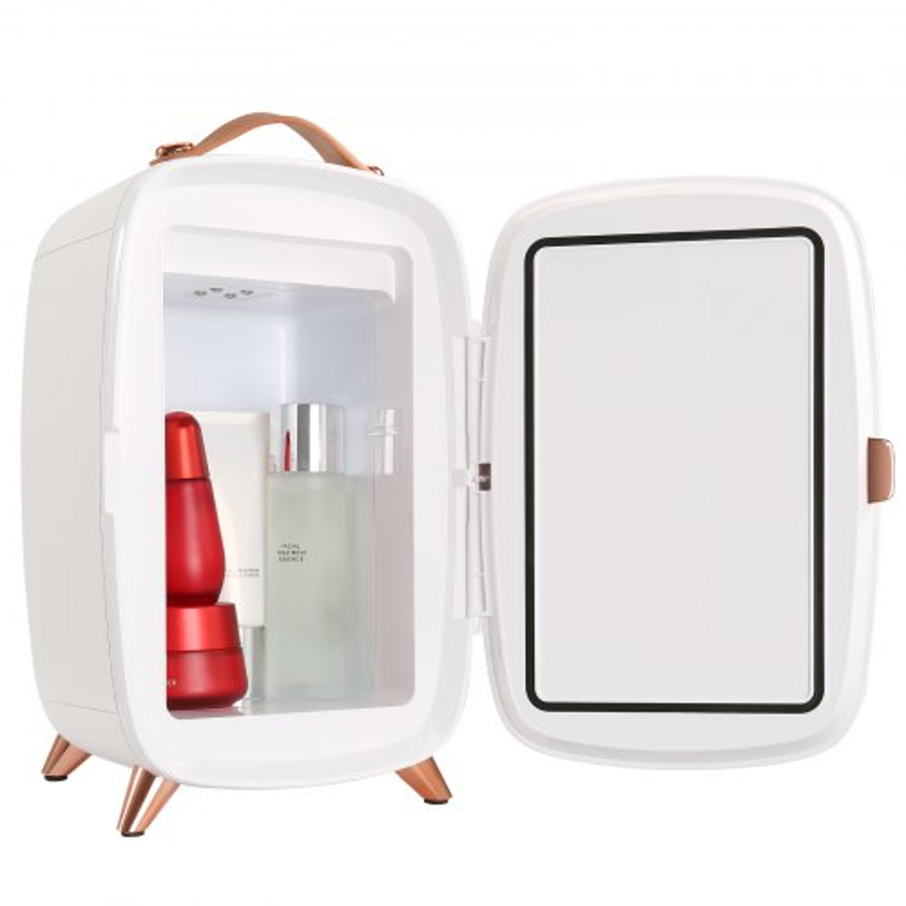 portable skincare & cosmetic mini fridge 6l with led mirror
