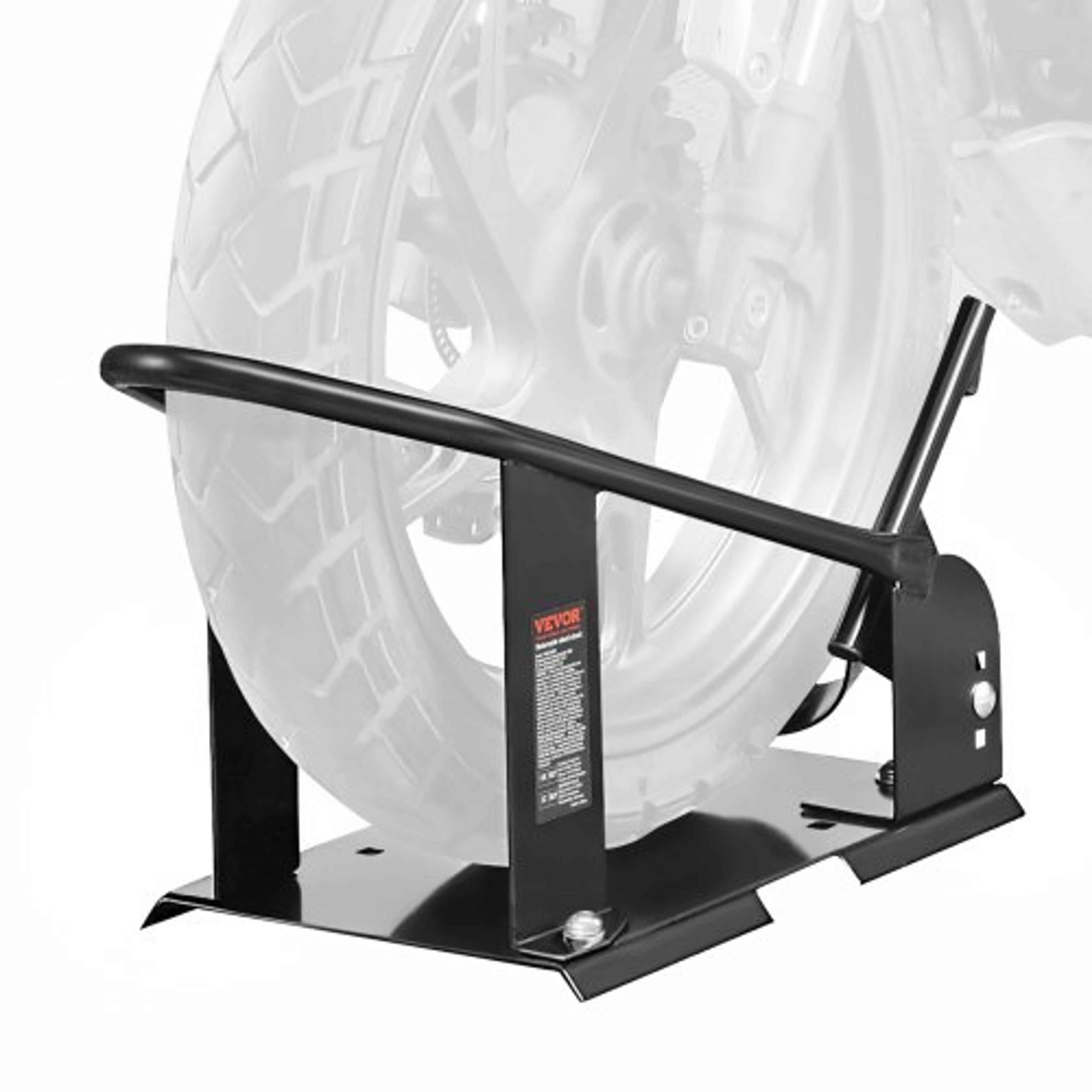 heavy duty motorcycle wheel chock front stand with adjustable cradle