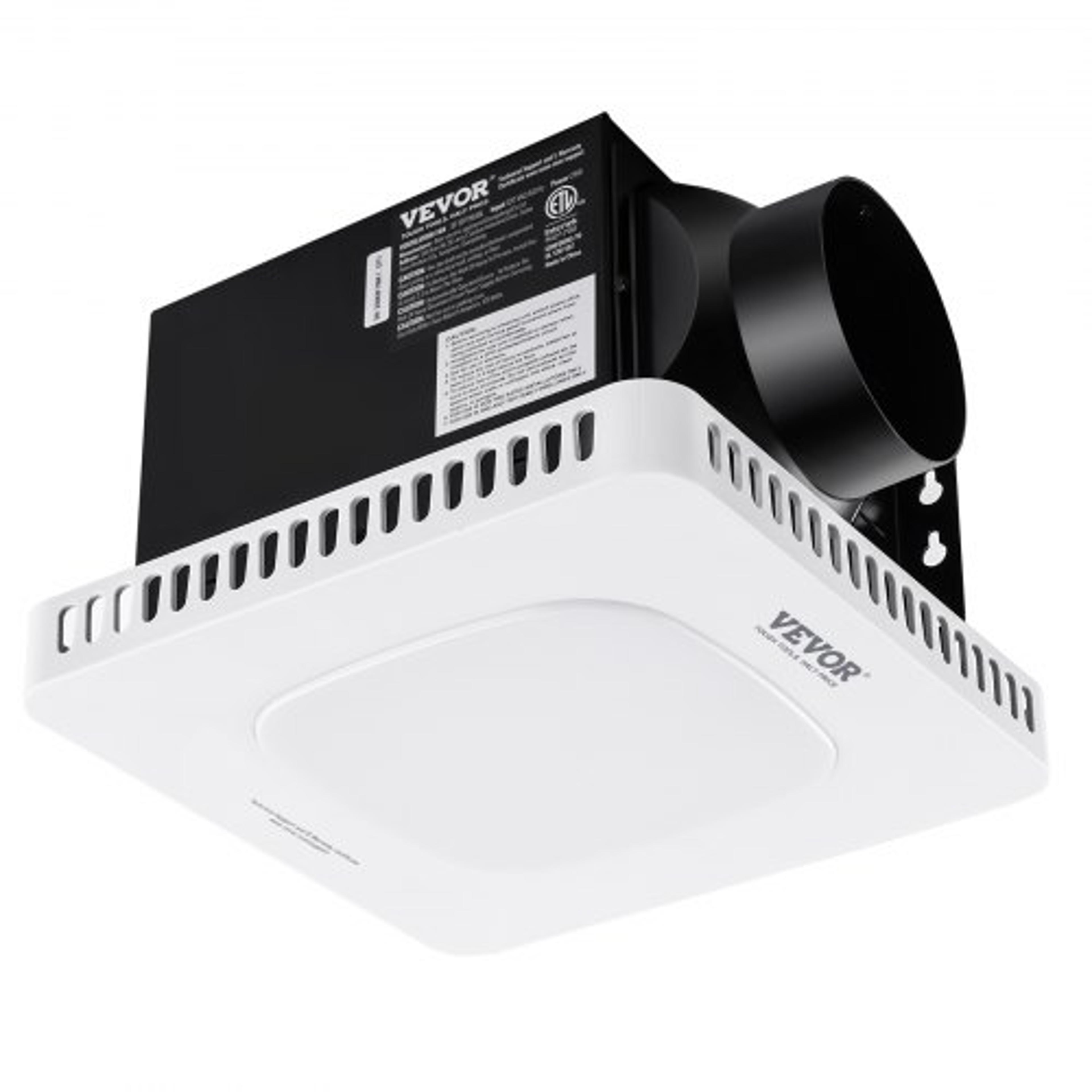 quiet 110 cfm bathroom exhaust fan with led light and easy ceiling installation