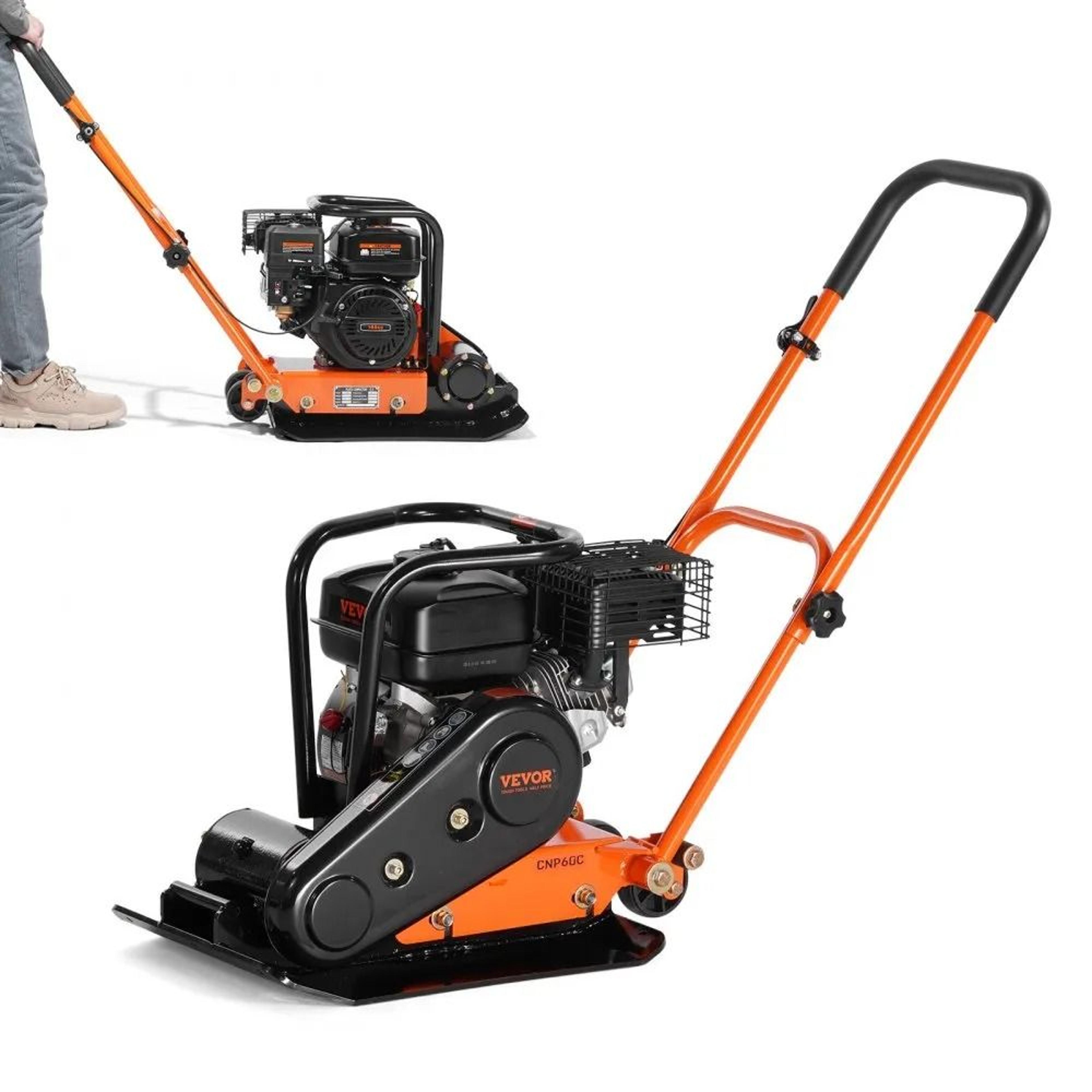 gas engine plate compactor, vibratory compaction tamper, high lbs force, walkways asphalts paver landscaping