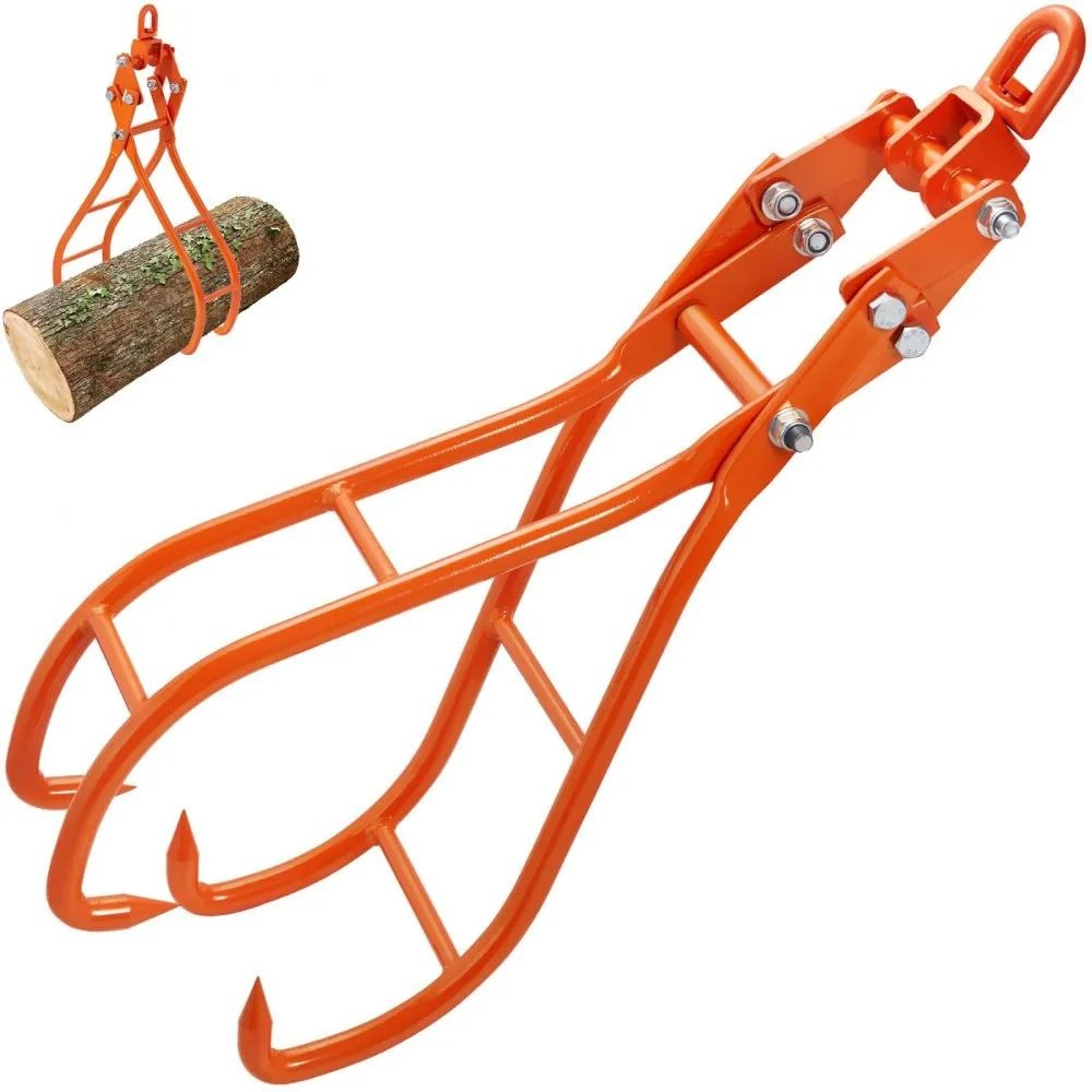 claw log grapple, timber claw hook, swivel steel log lifting tongs, eagle claws design, high lbs capacity
