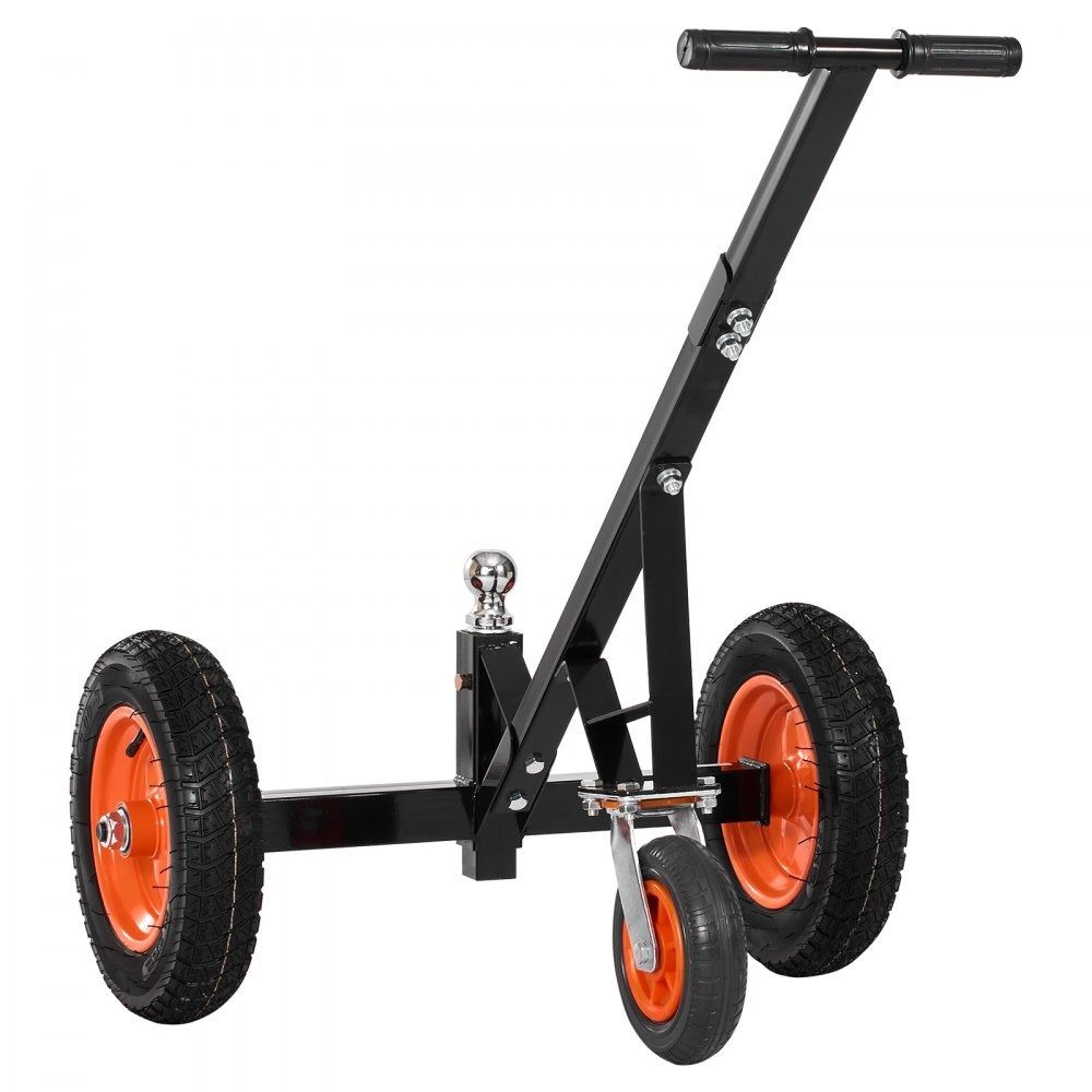 trailer dolly, heavy duty carbon steel mover with ball, tires, portable tow dolly for moving rv, boat, and cargo trailer
