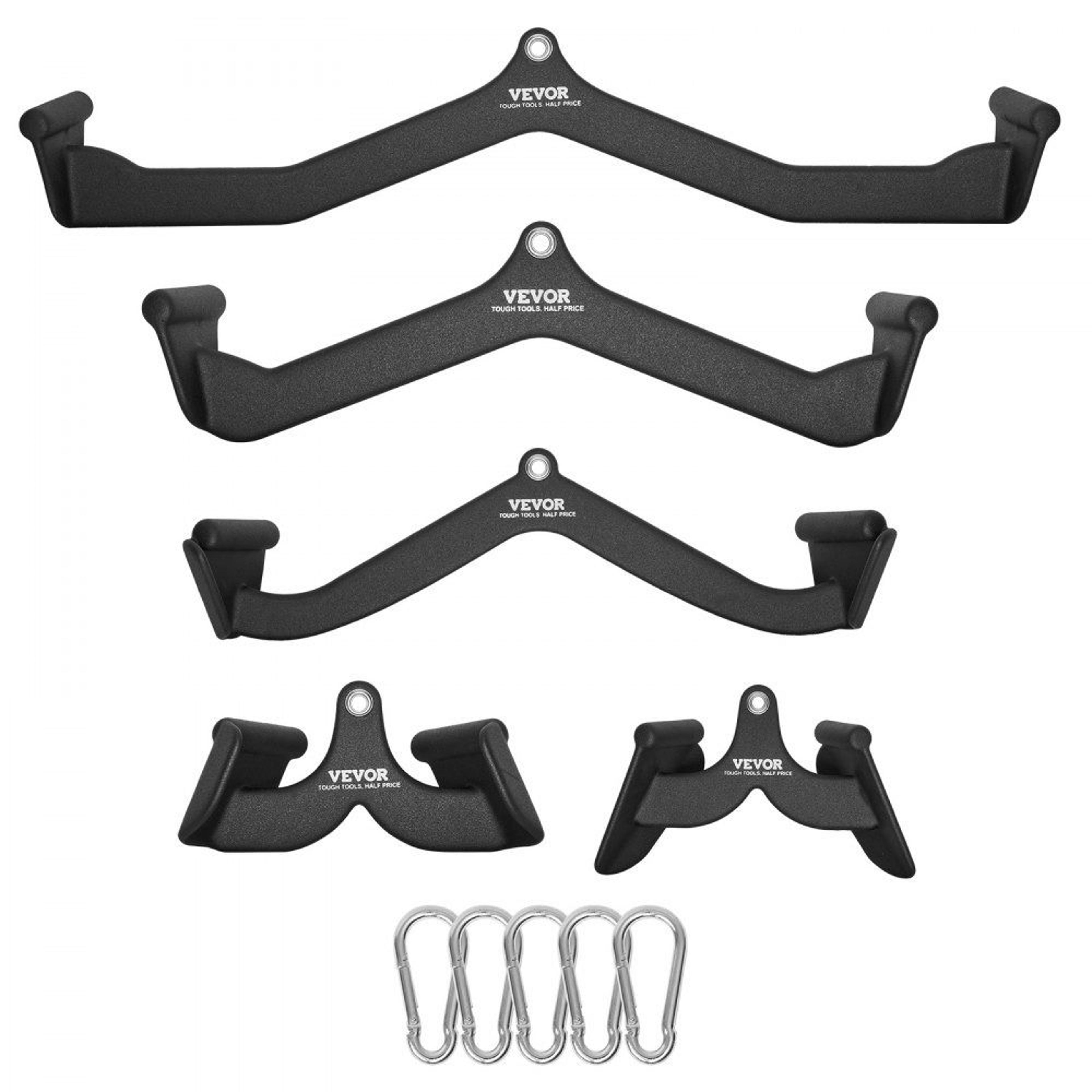 lat pulldown attachment set cable machine bar handles for home gym strength training