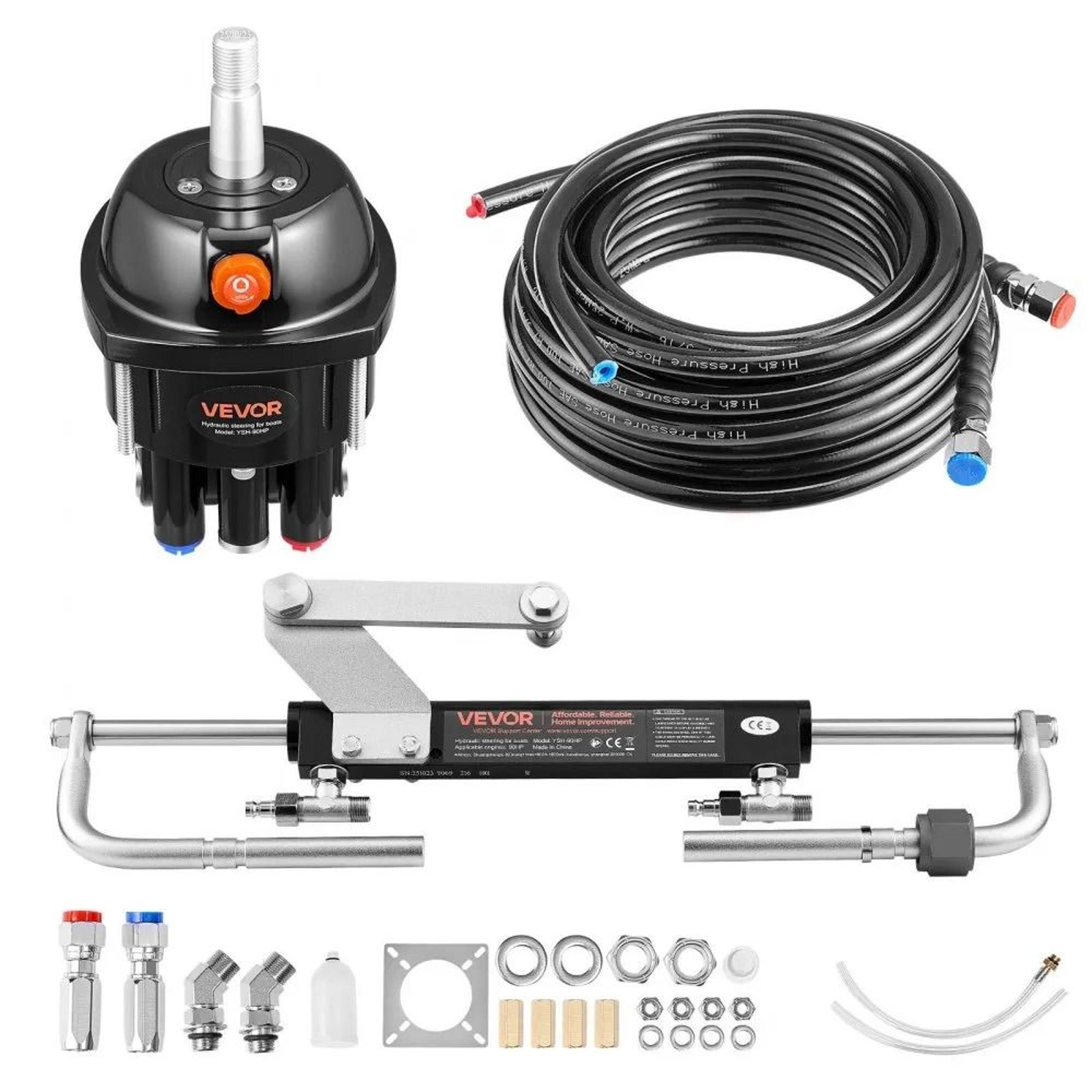 90hp hydraulic steering kit marine boat steering system with helm pump