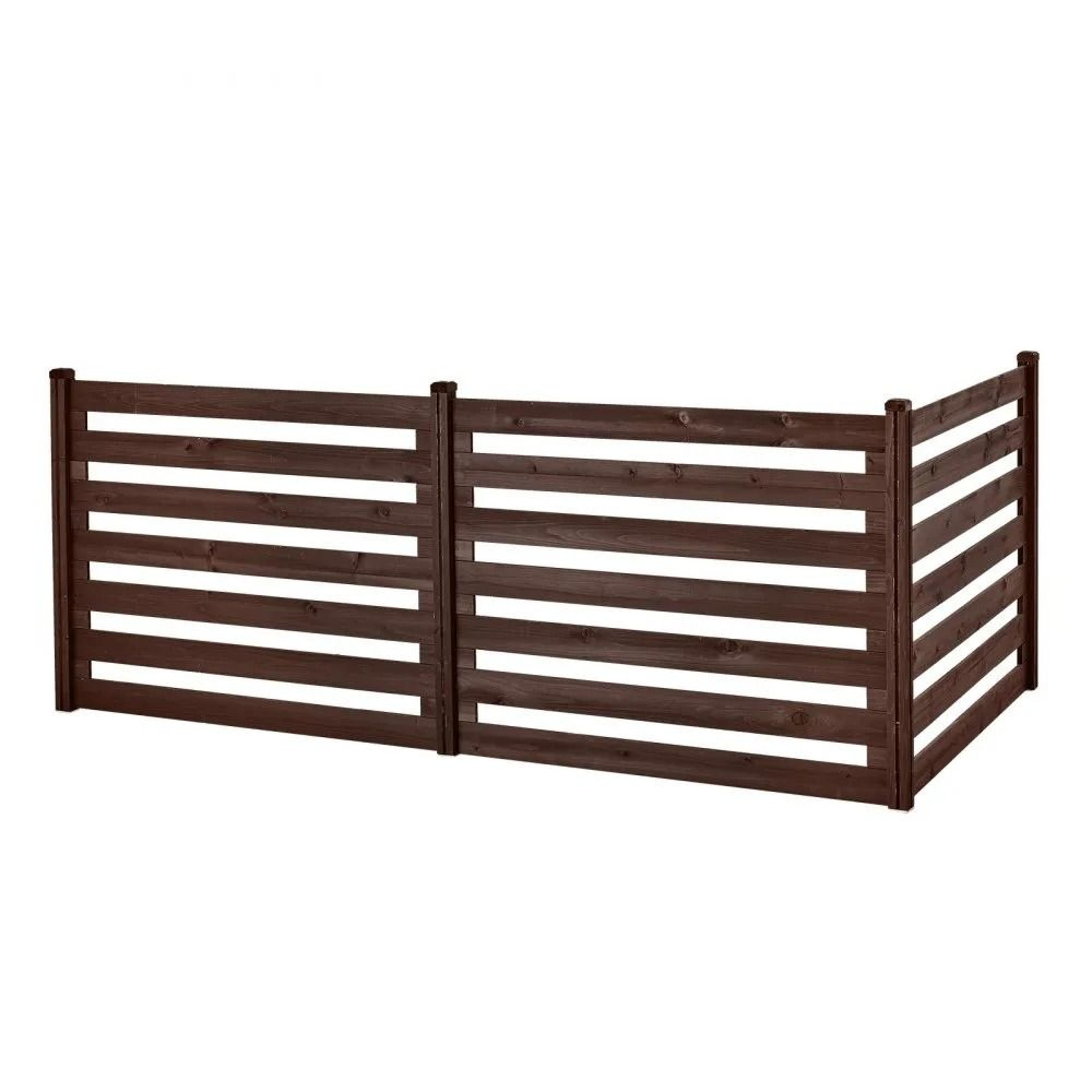 3 panel wooden privacy fence 48 x 37 outdoor air conditioner fence and trash can hider