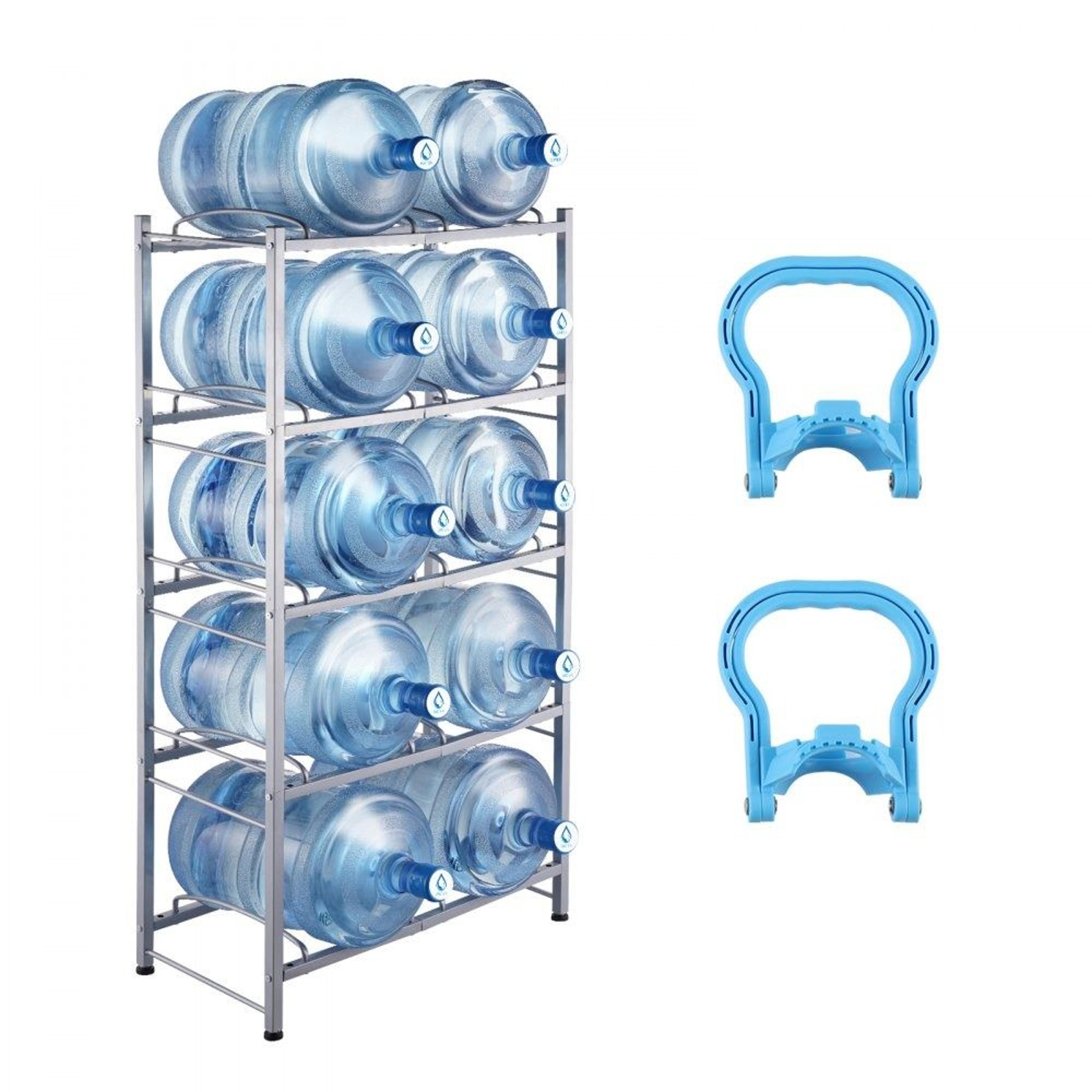5 tier water jug holder heavy duty 10 bottle storage rack