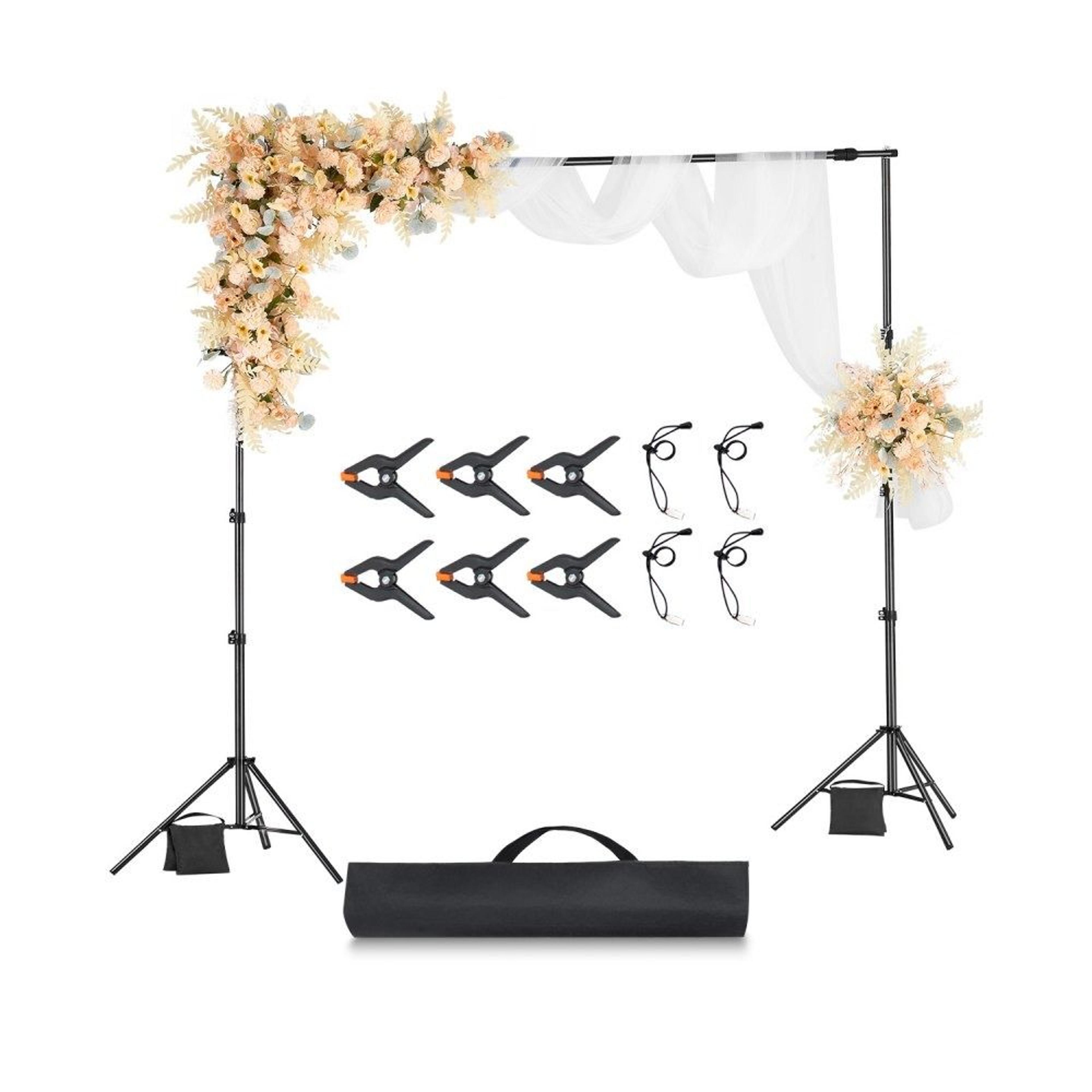 adjustable backdrop stand kit 8.5 x 10 ft heavy duty photography background support
