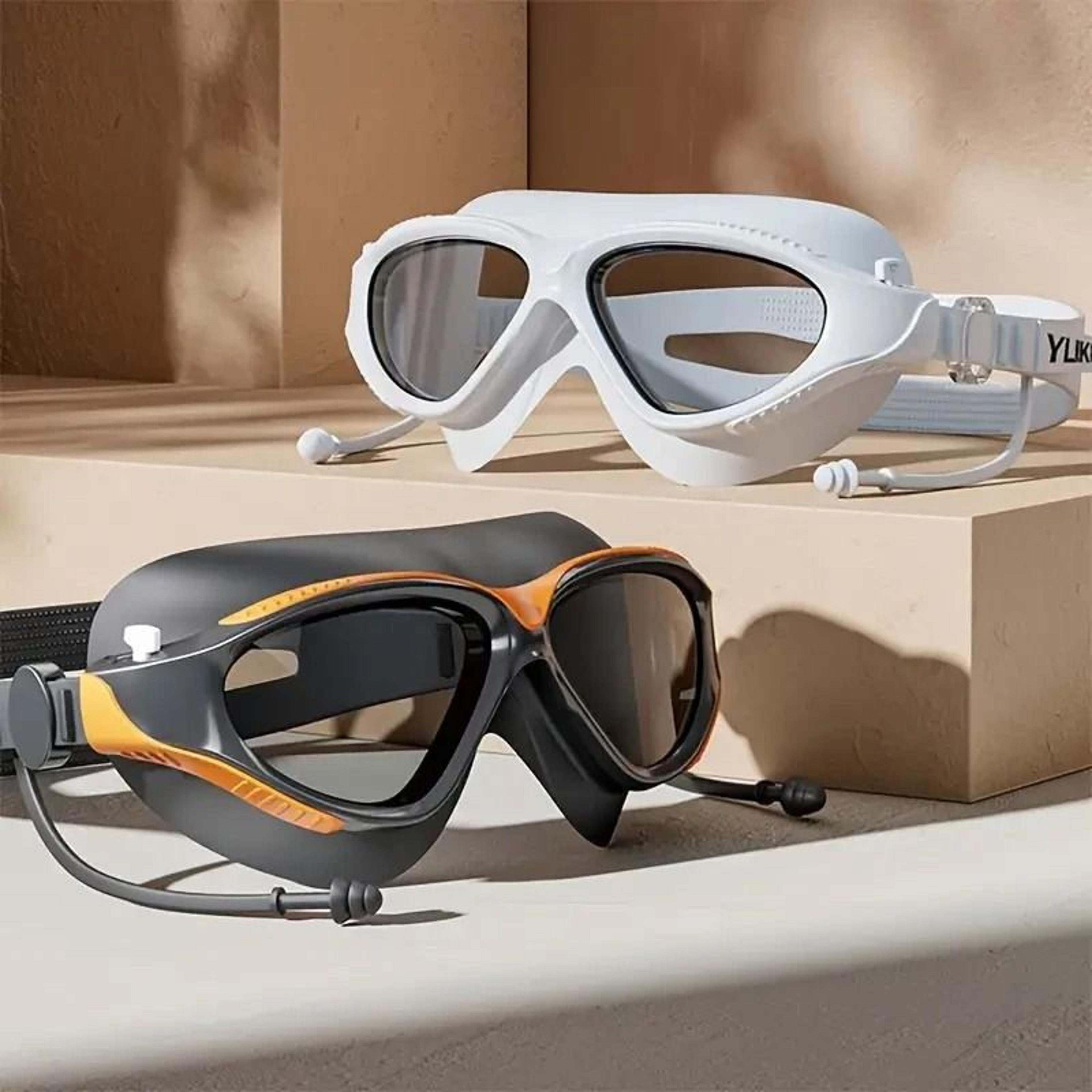 anti fog uv protection swim goggles with adjustable silicone strap