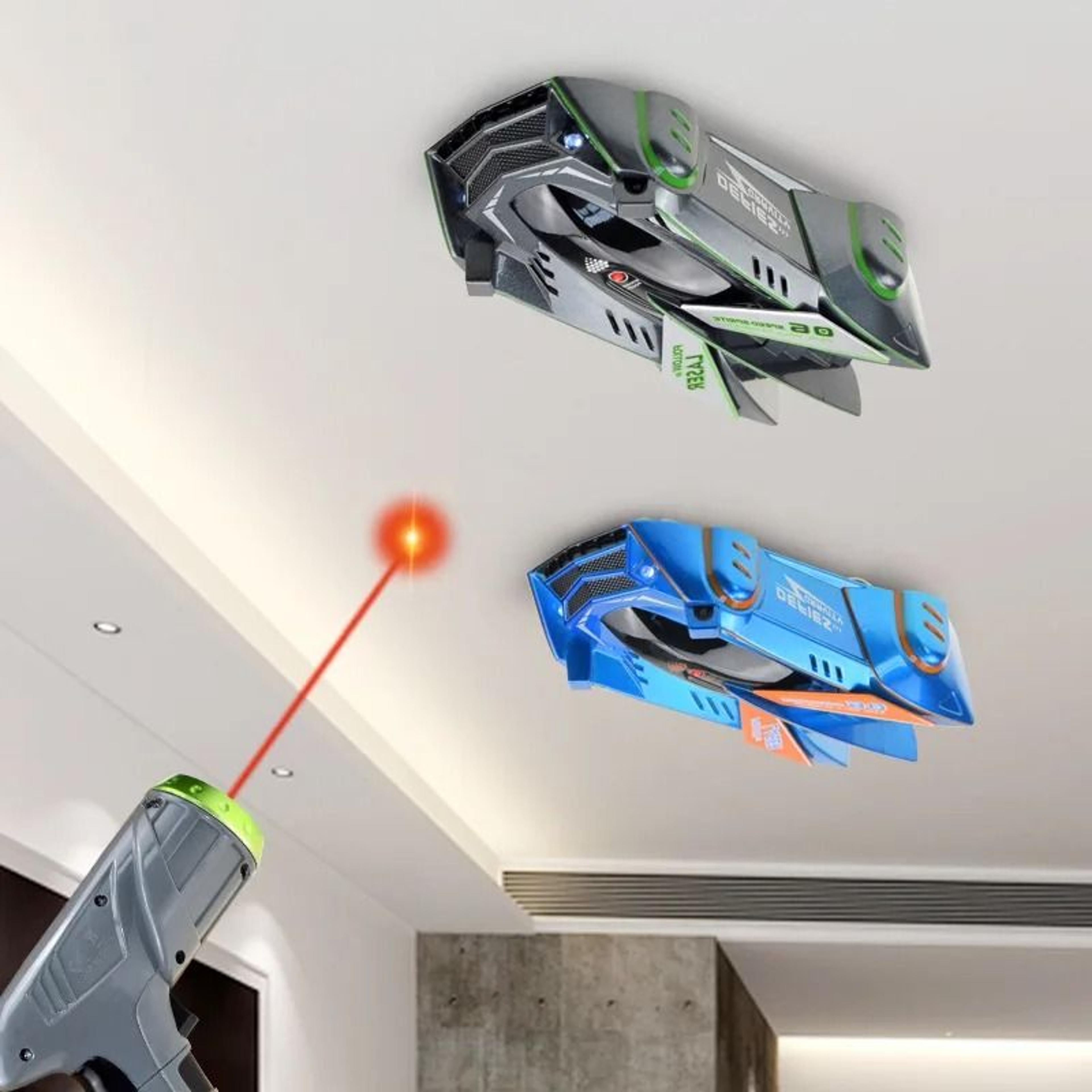 infrared laser controlled wall climbing rc stunt car