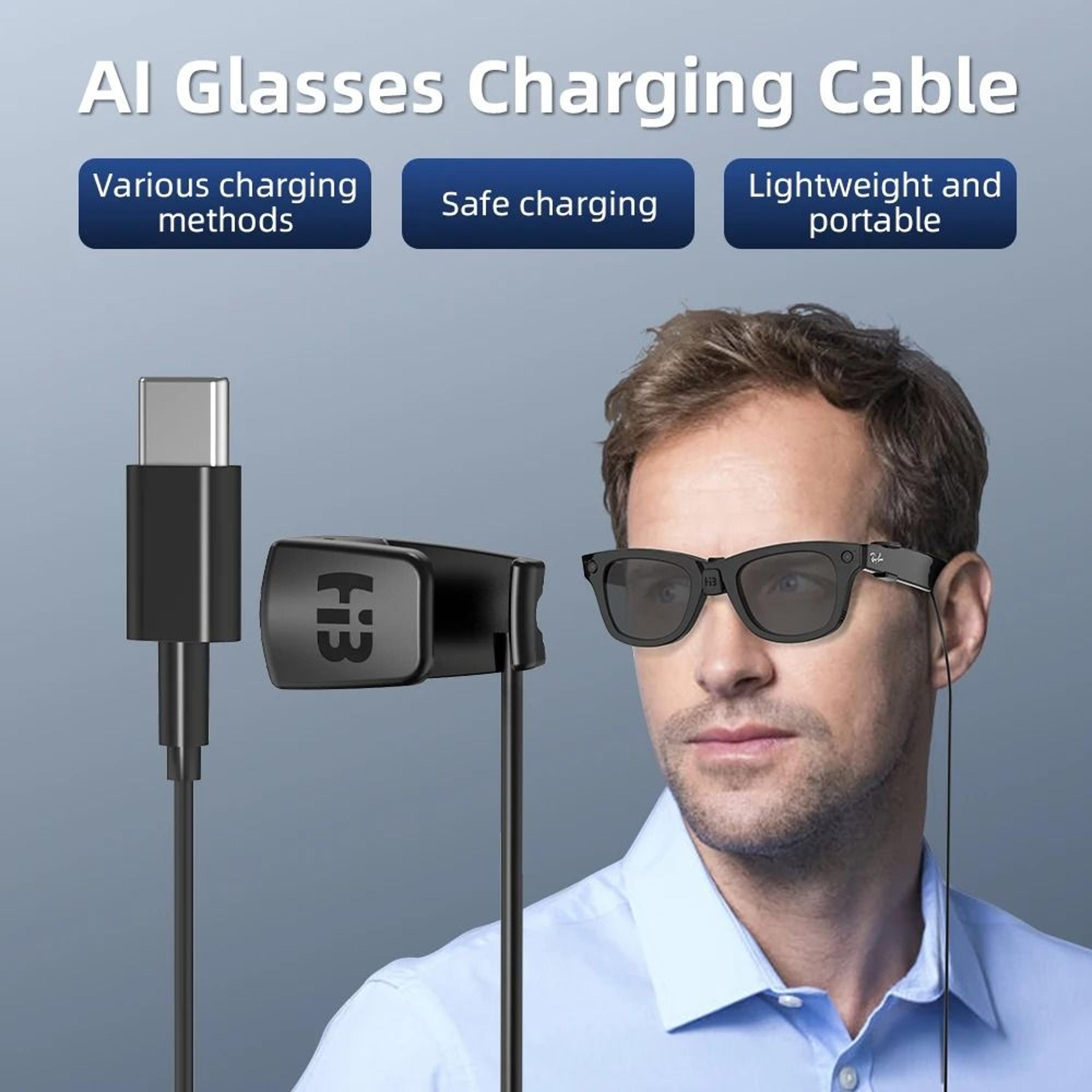 type c fast charging cable for smart glasses rw4006 rw4008 1.2m