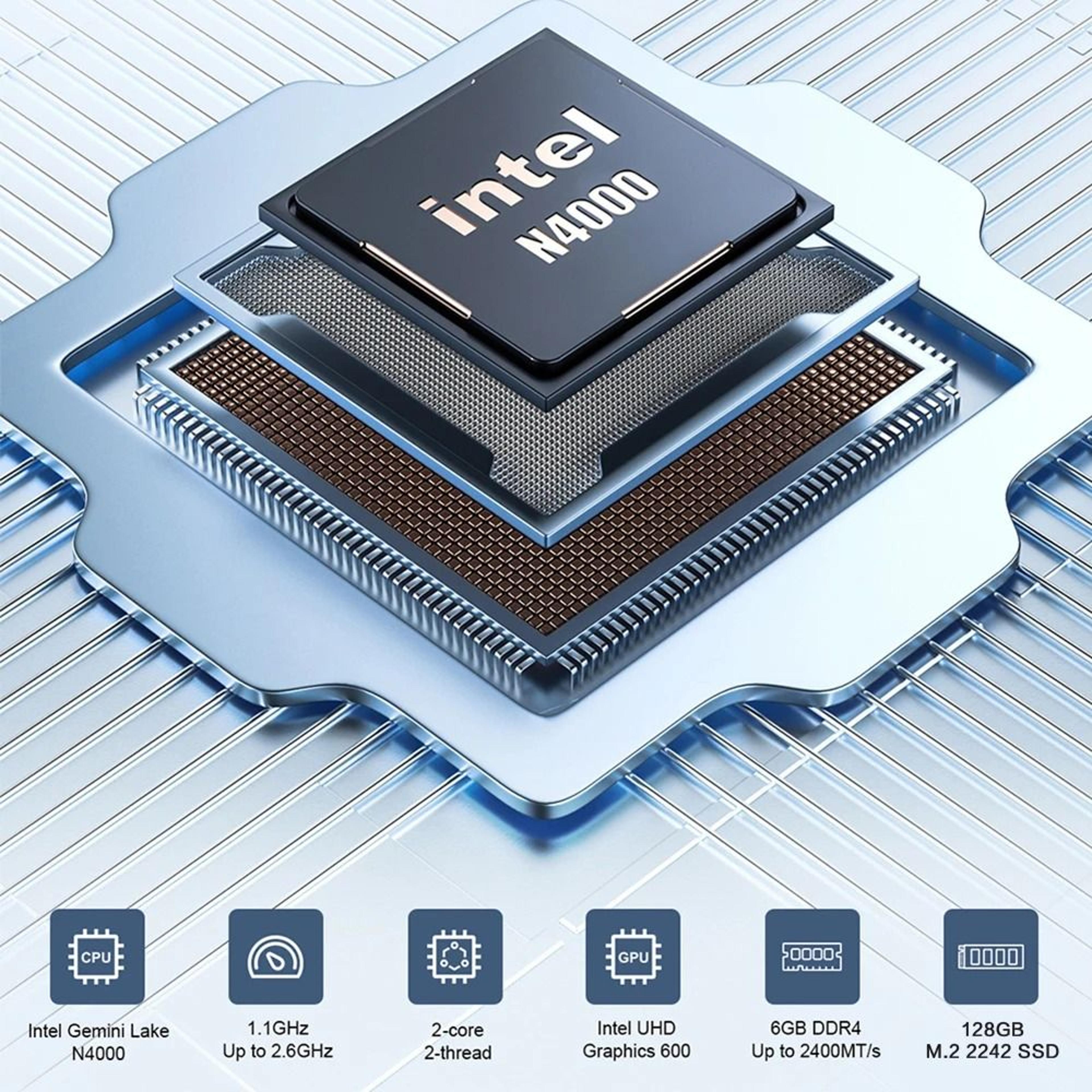 compact windows 11 mini pc with intel celeron 6gb ram and 128gb storage