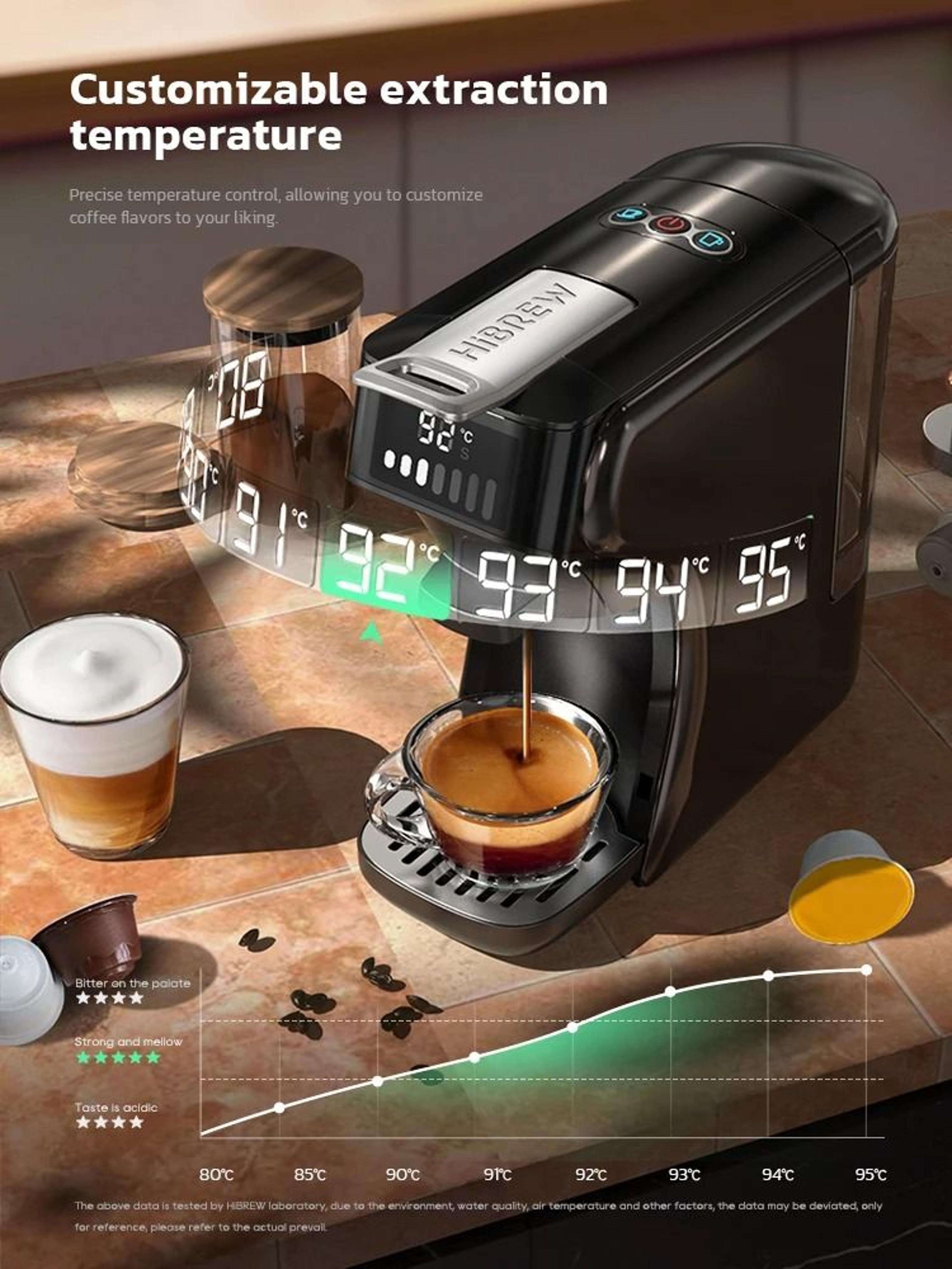6 in 1 capsule coffee machine with hot and cold brew for multiple pods