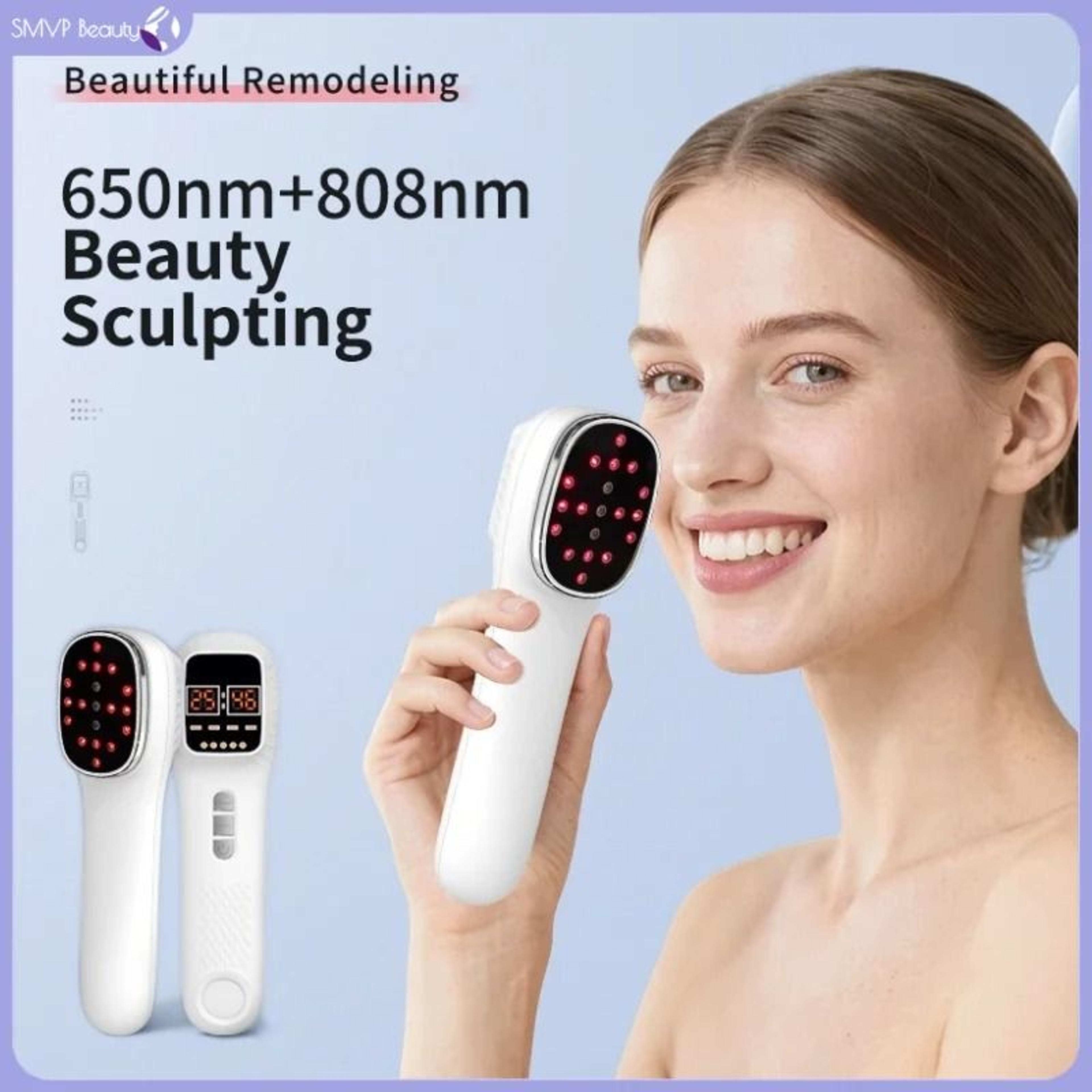 rechargeable red light therapy lamp with timer and remote for pain relief and skin care