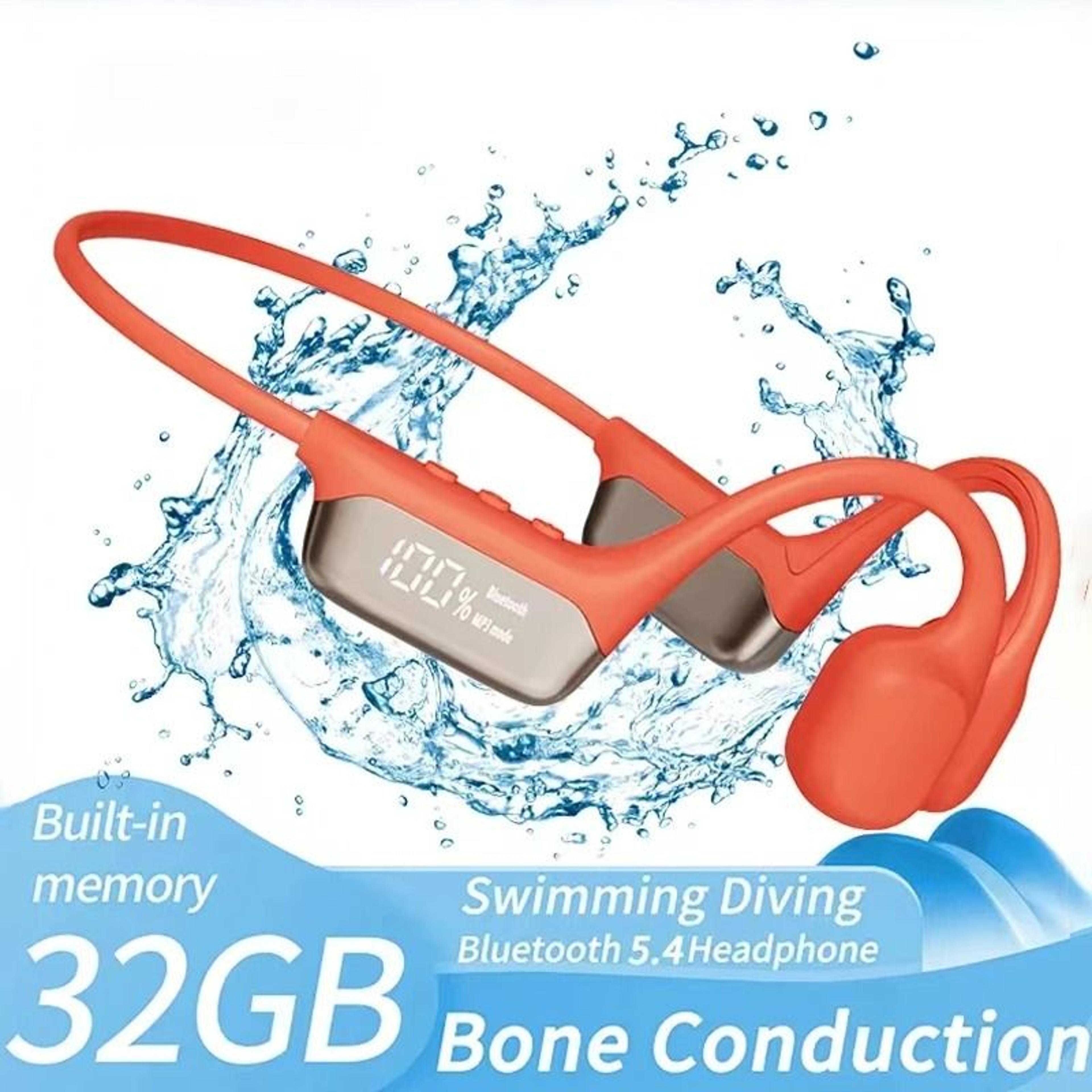 waterproof bone conduction headphones with mp3 storage and bluetooth