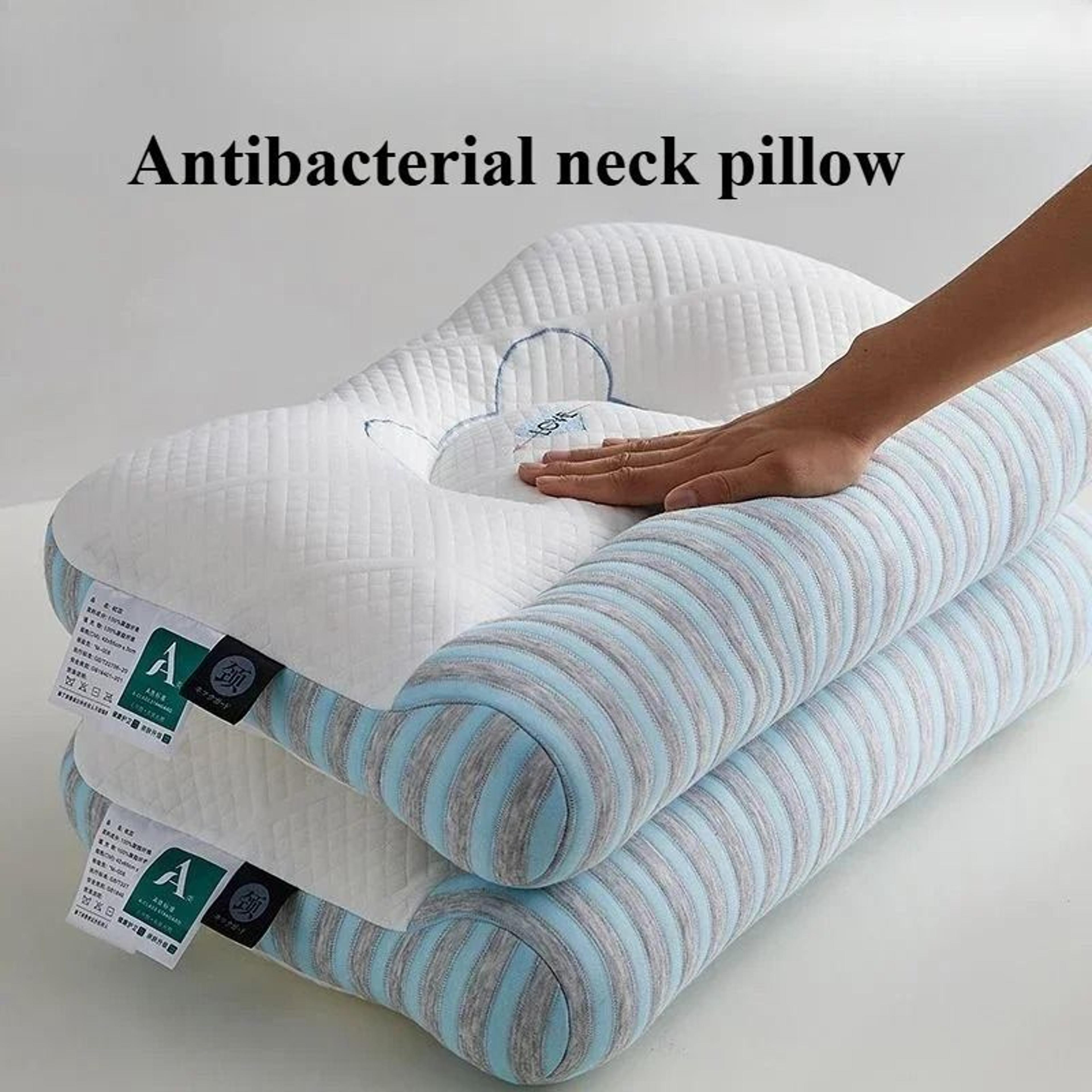 soft knitted fabric neck pillow with high resilience bacteriostat support
