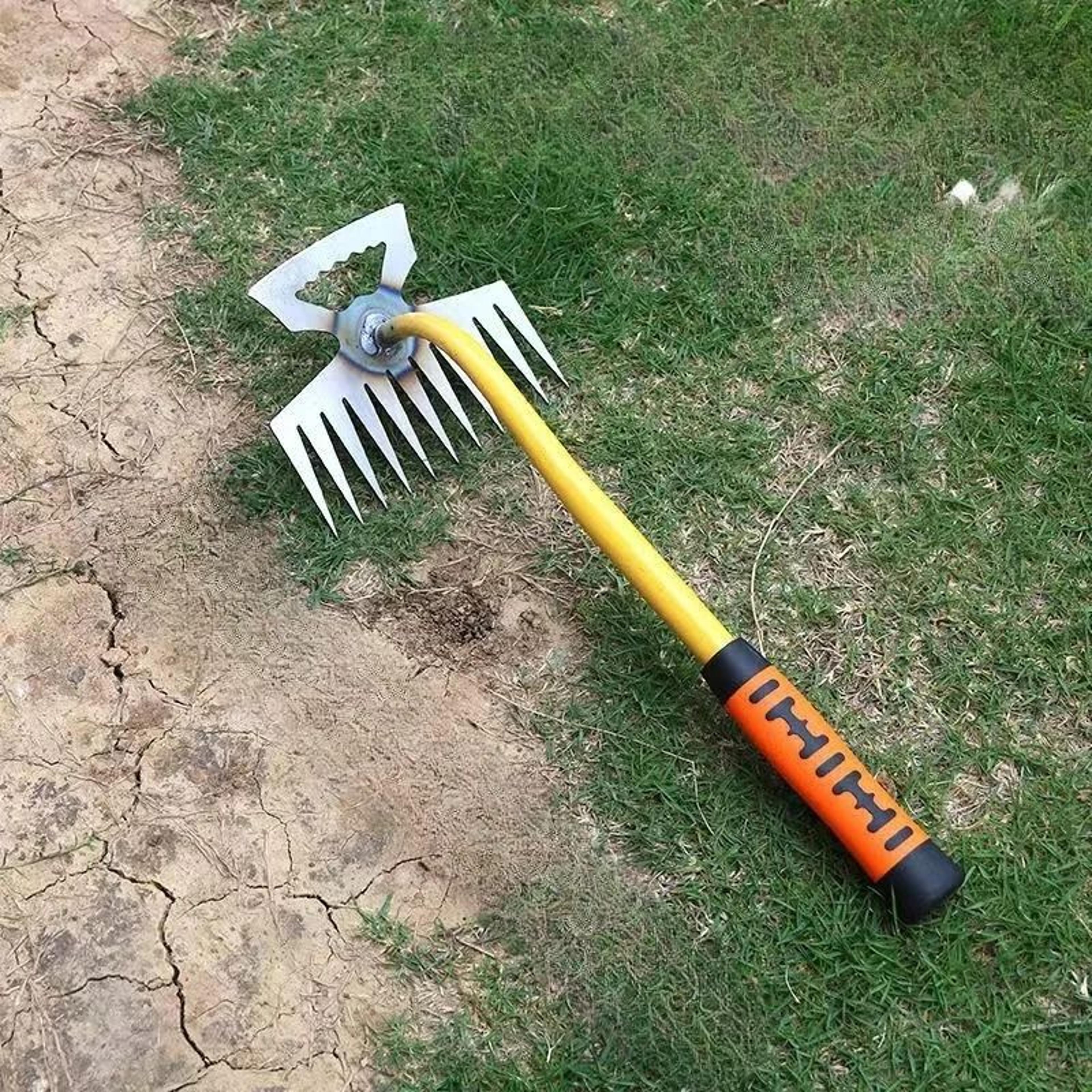 heavy duty steel manual weeding rake