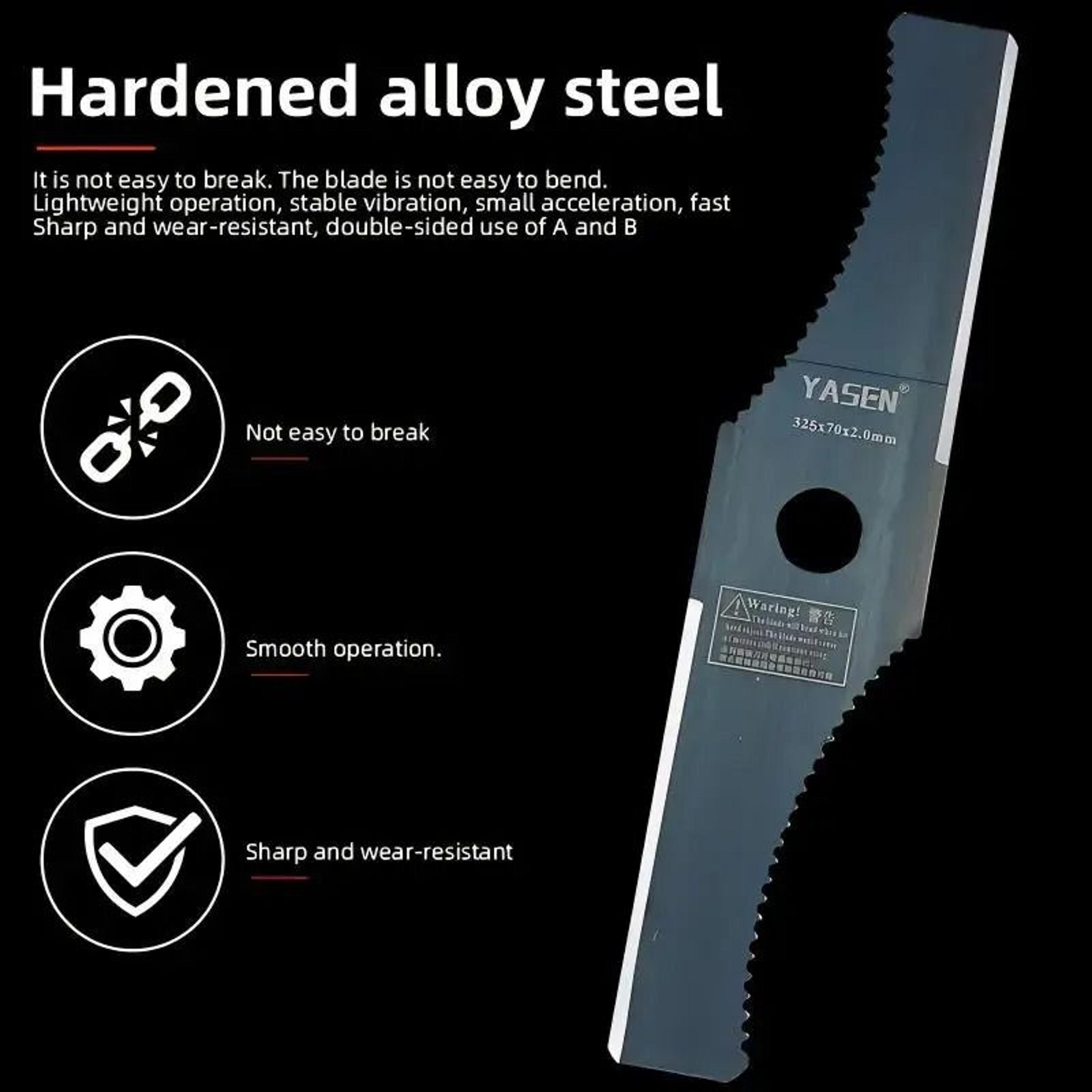 rotating s shaped weeding blade for lawn and garden trimming tool