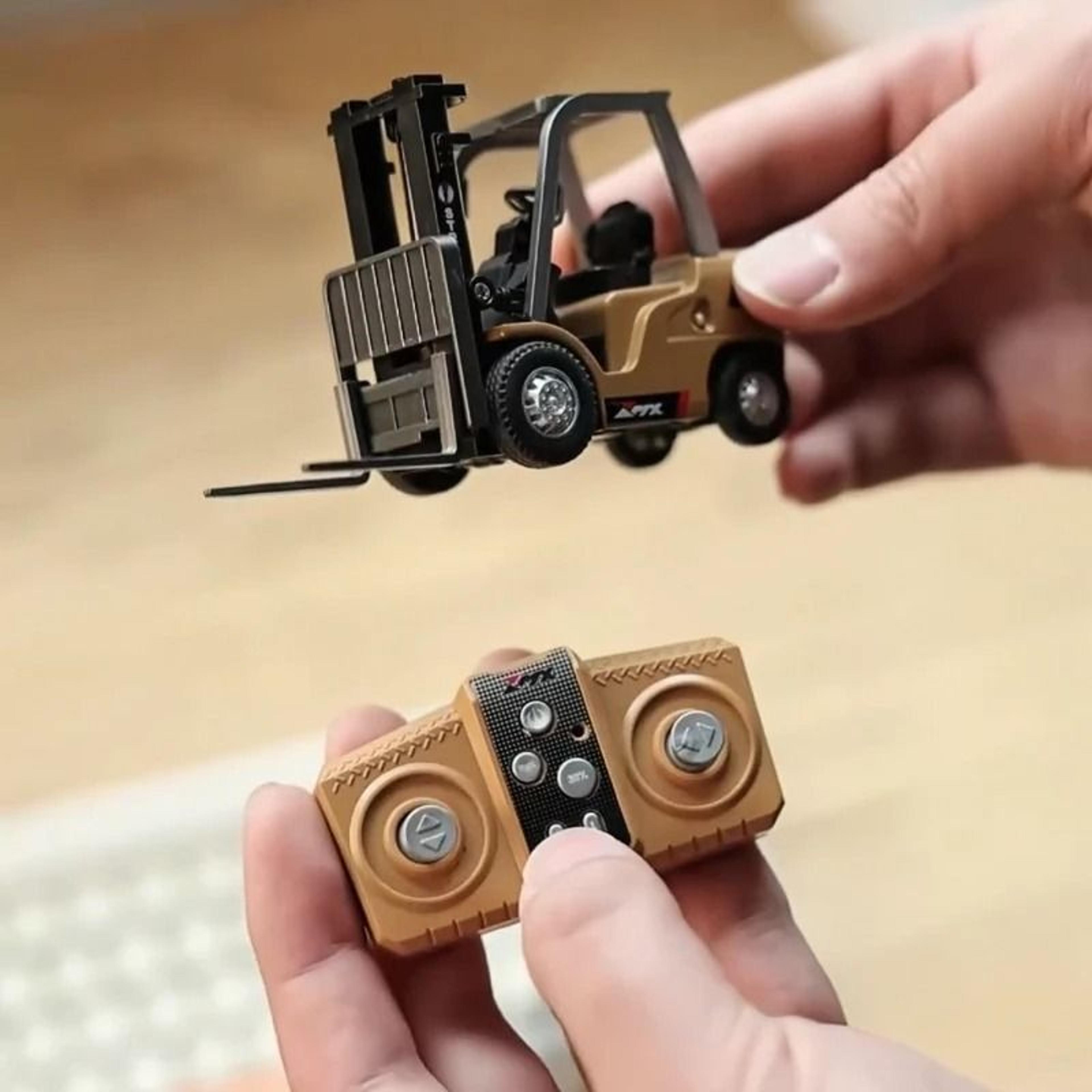 alloy remote control forklift model tabletop construction toy