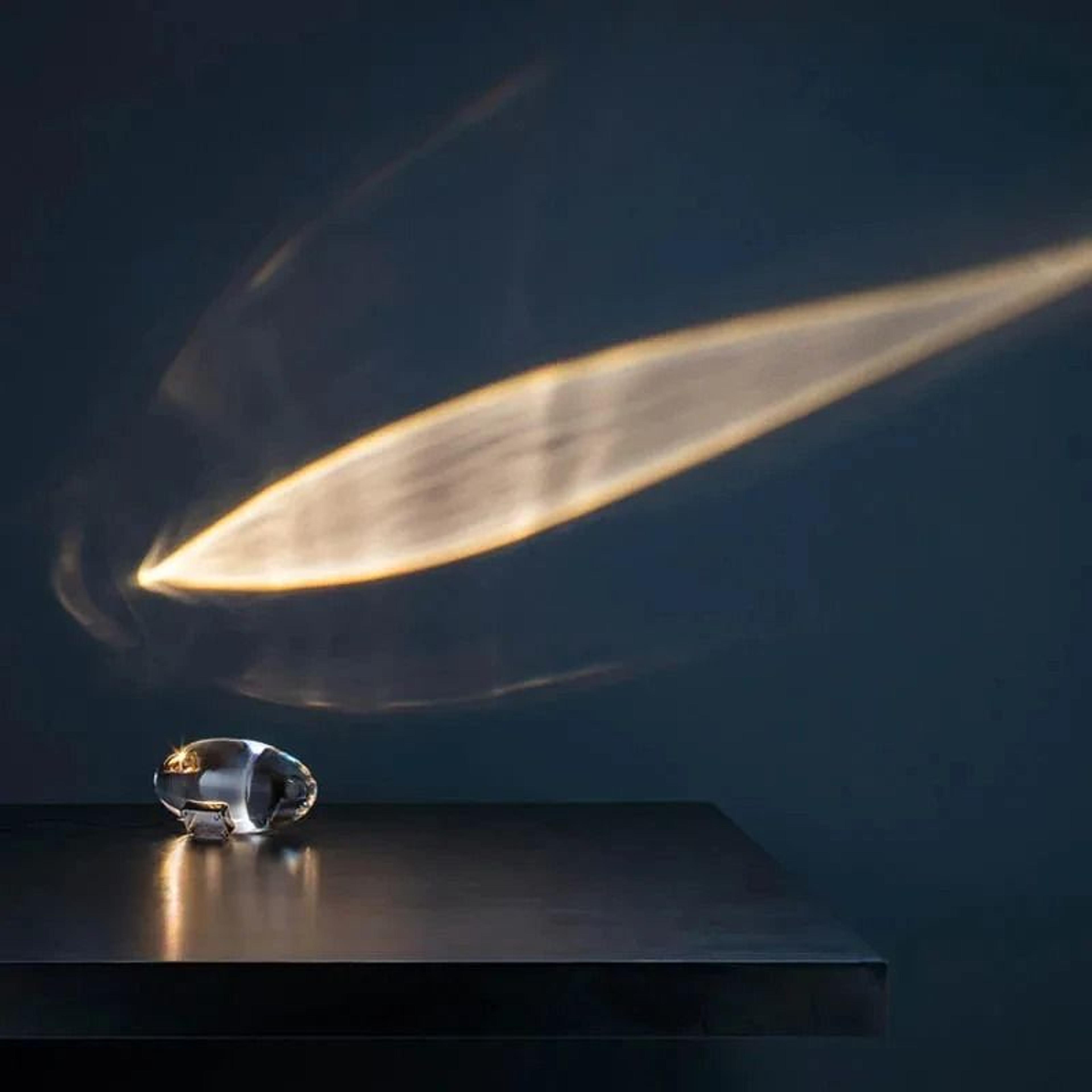 elegant eye of the sky crystal led table lamp for bedroom and living room decor