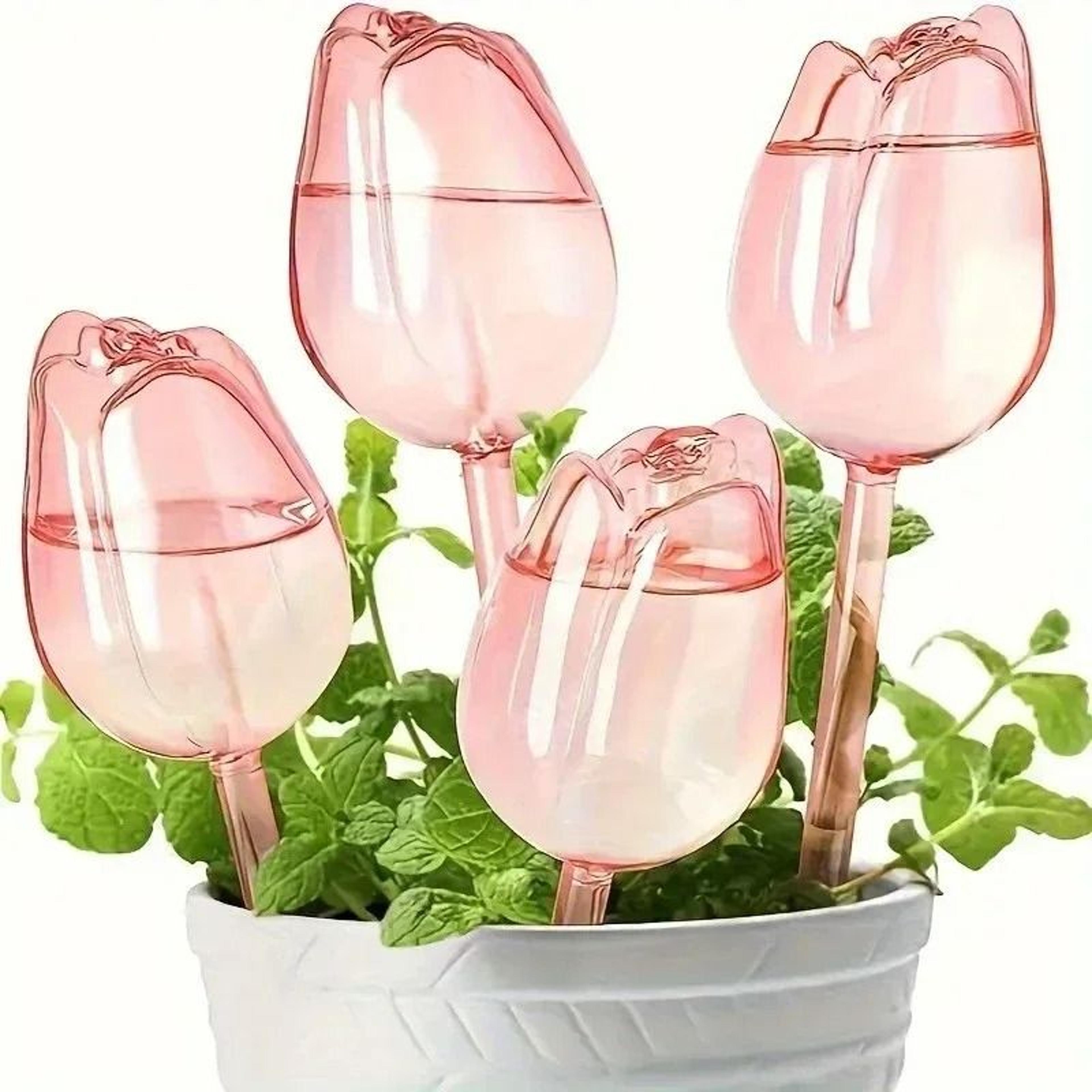 tulip style self watering globes for indoor and outdoor plants