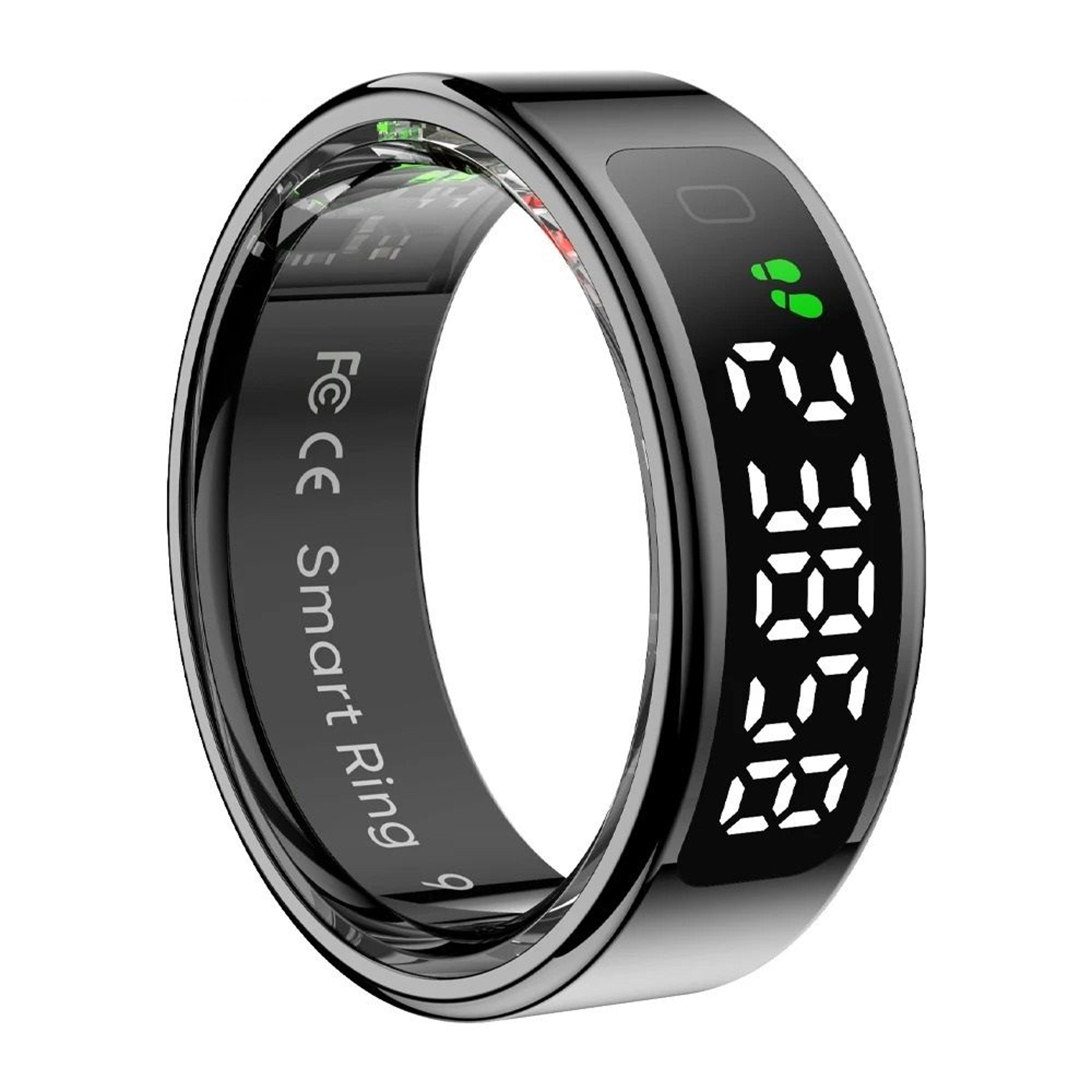 smart health tracking ring with display and touch control