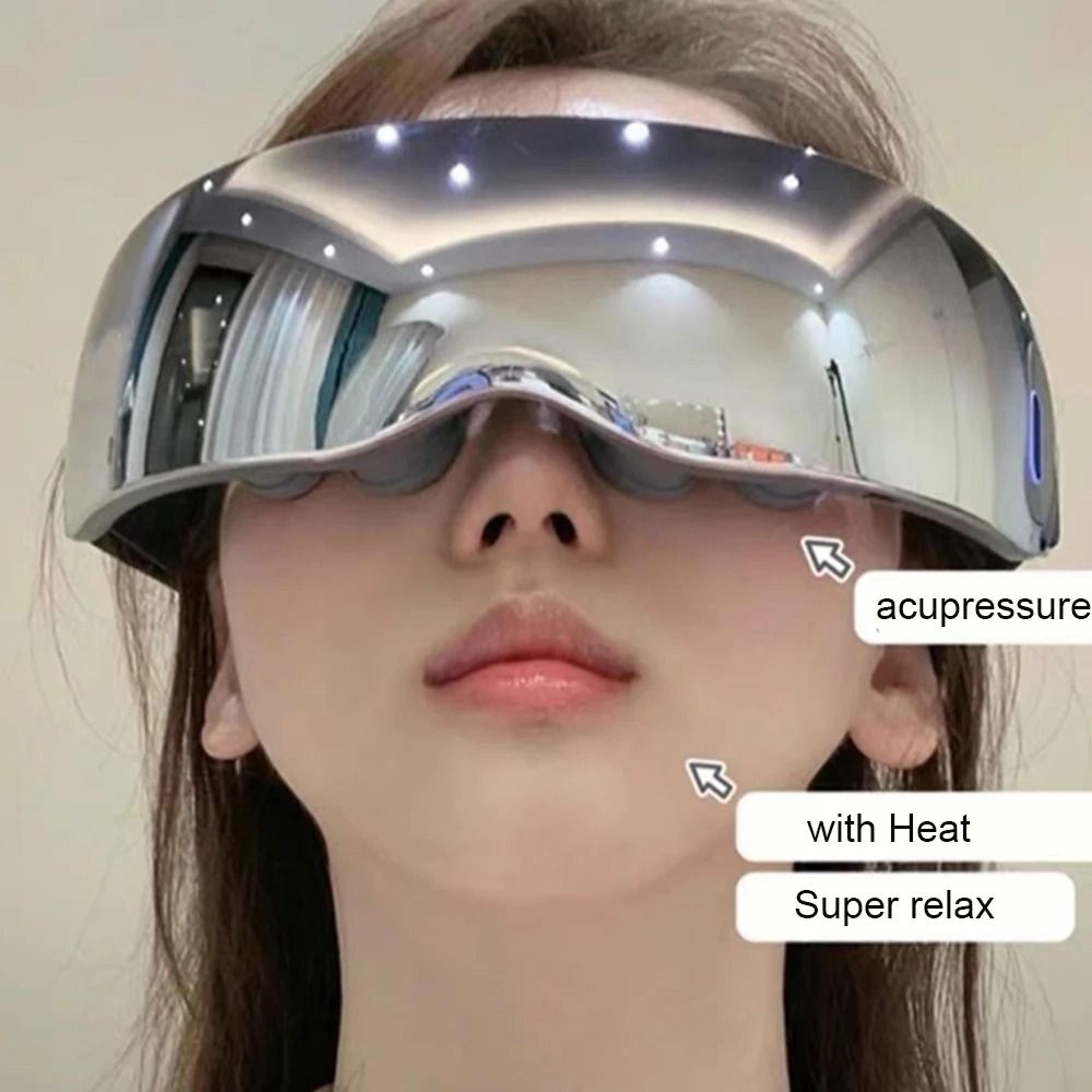 premium heating and vibration eye massager with acupressure for deep relaxation