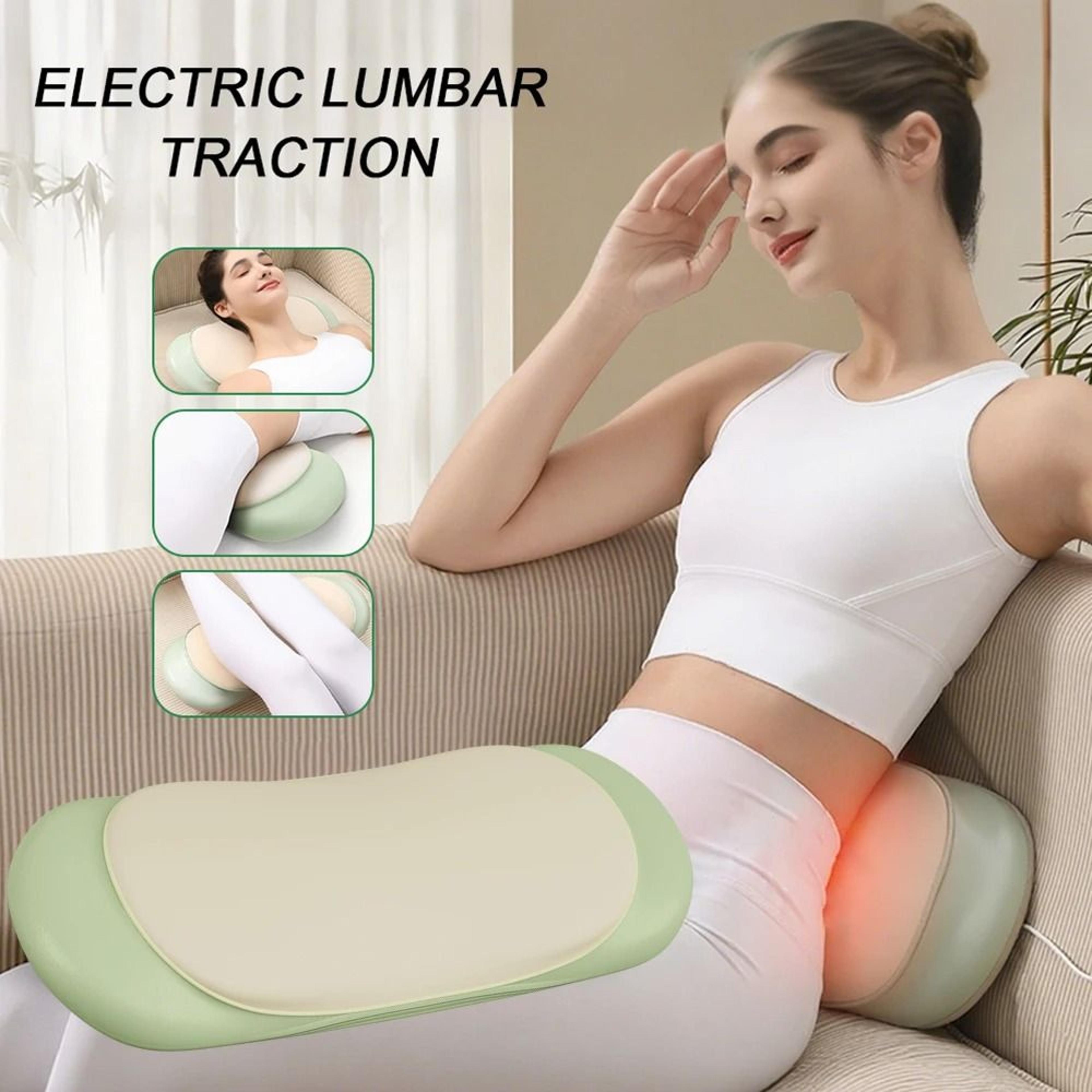 electric lumbar airbag traction back massager with high-frequency vibration