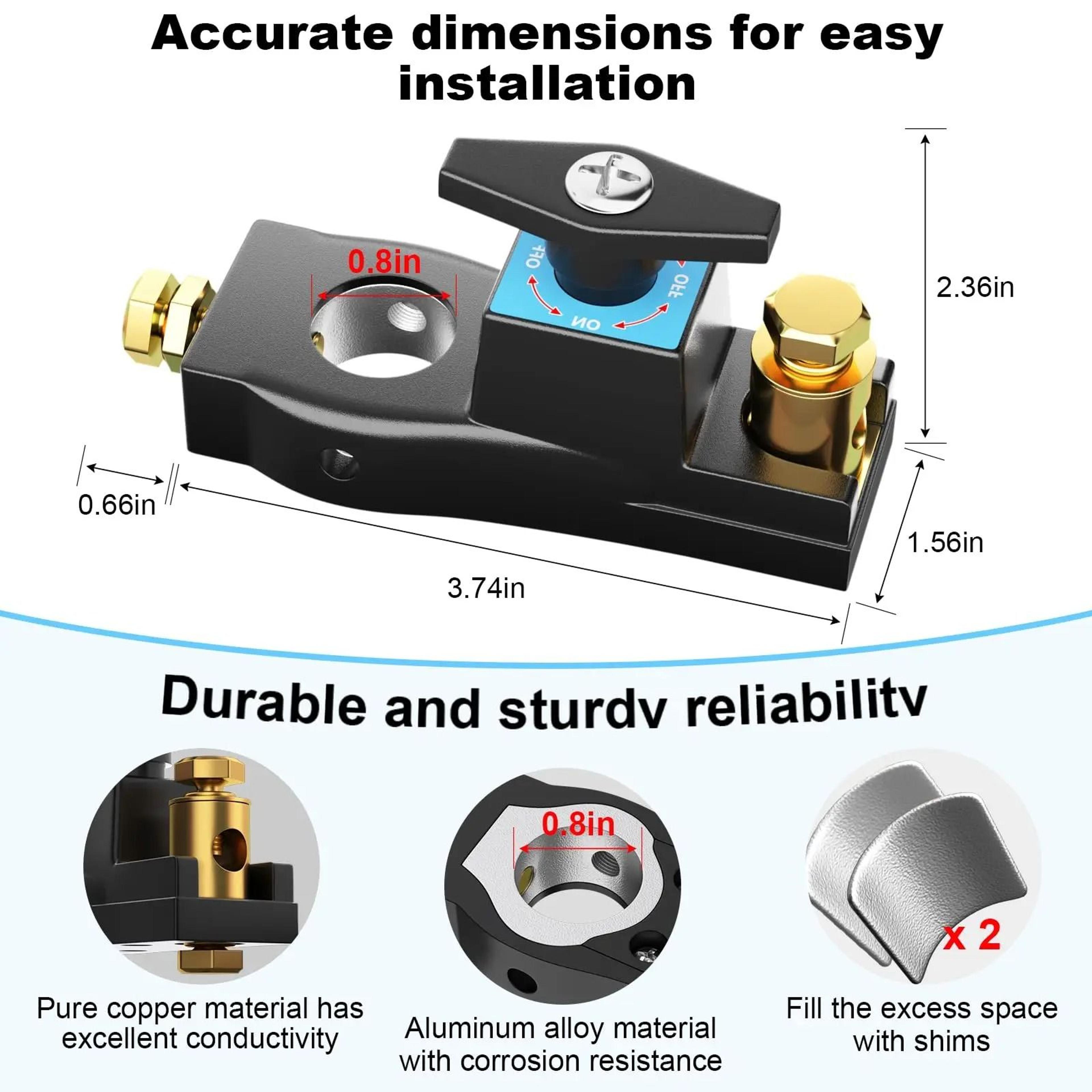 heavy duty car battery disconnect switch for secure power cut off