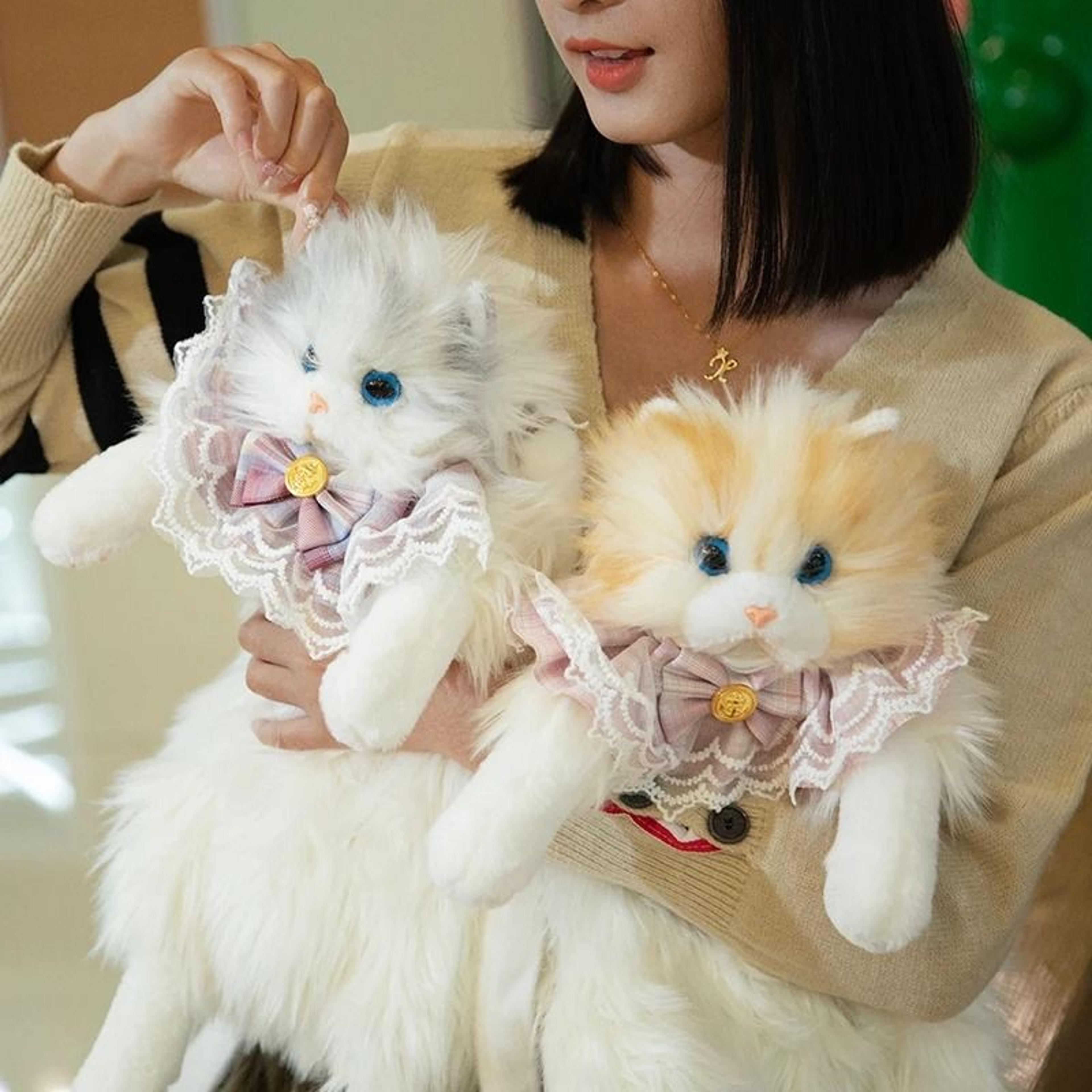 plush cat style backpack made for fun and practical use