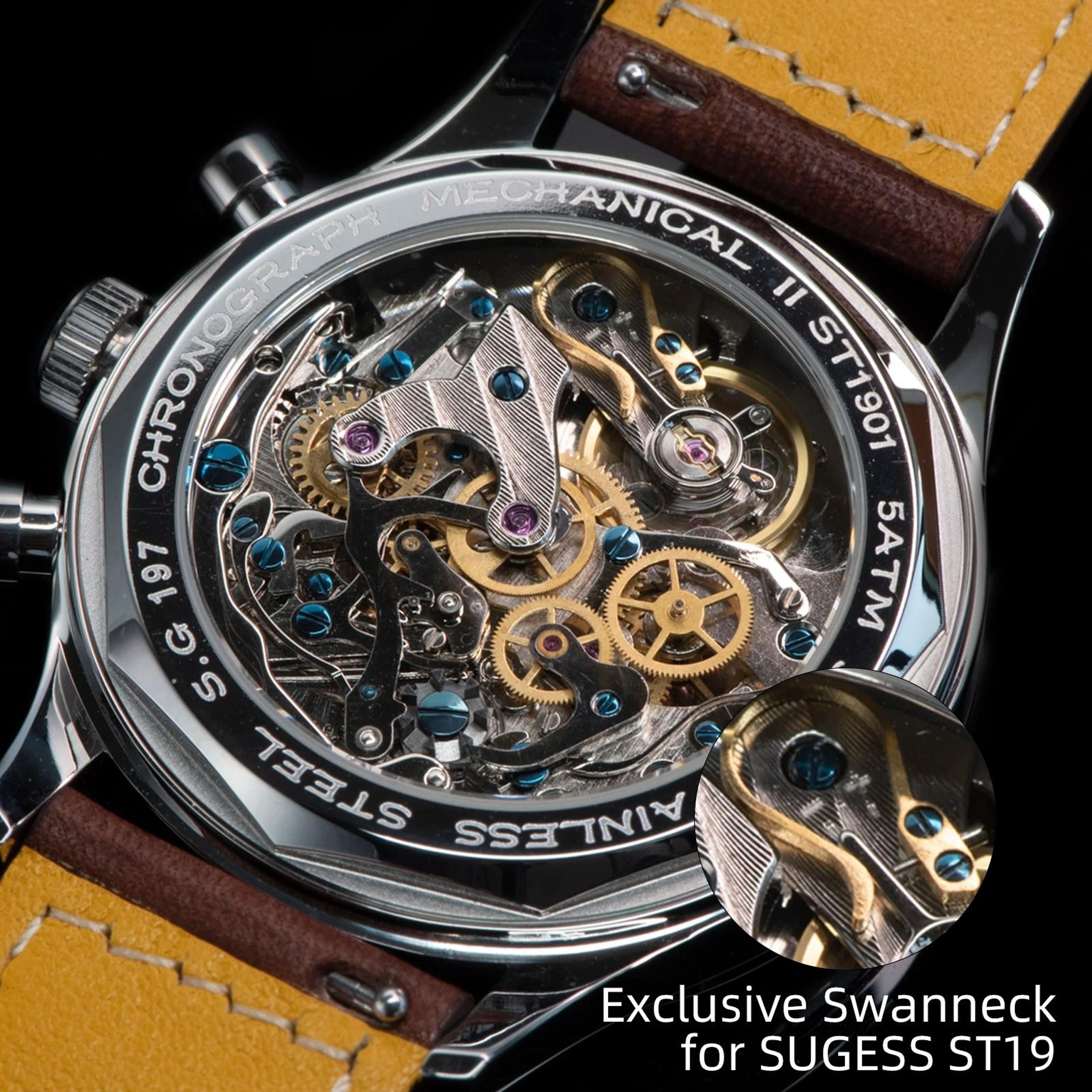 mechanical pilot chronograph watch