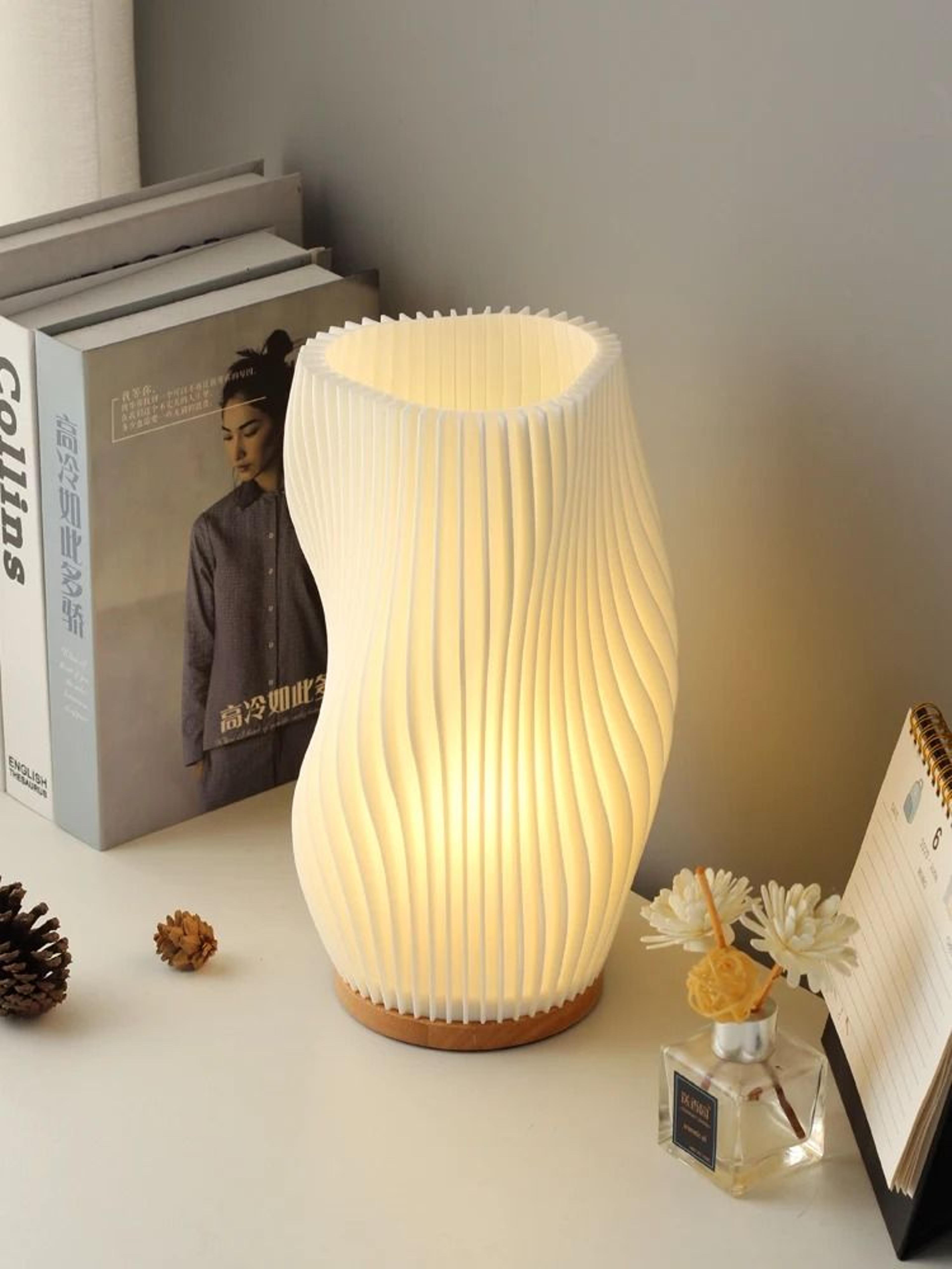 elegant pleated desk lamp for cozy atmosphere
