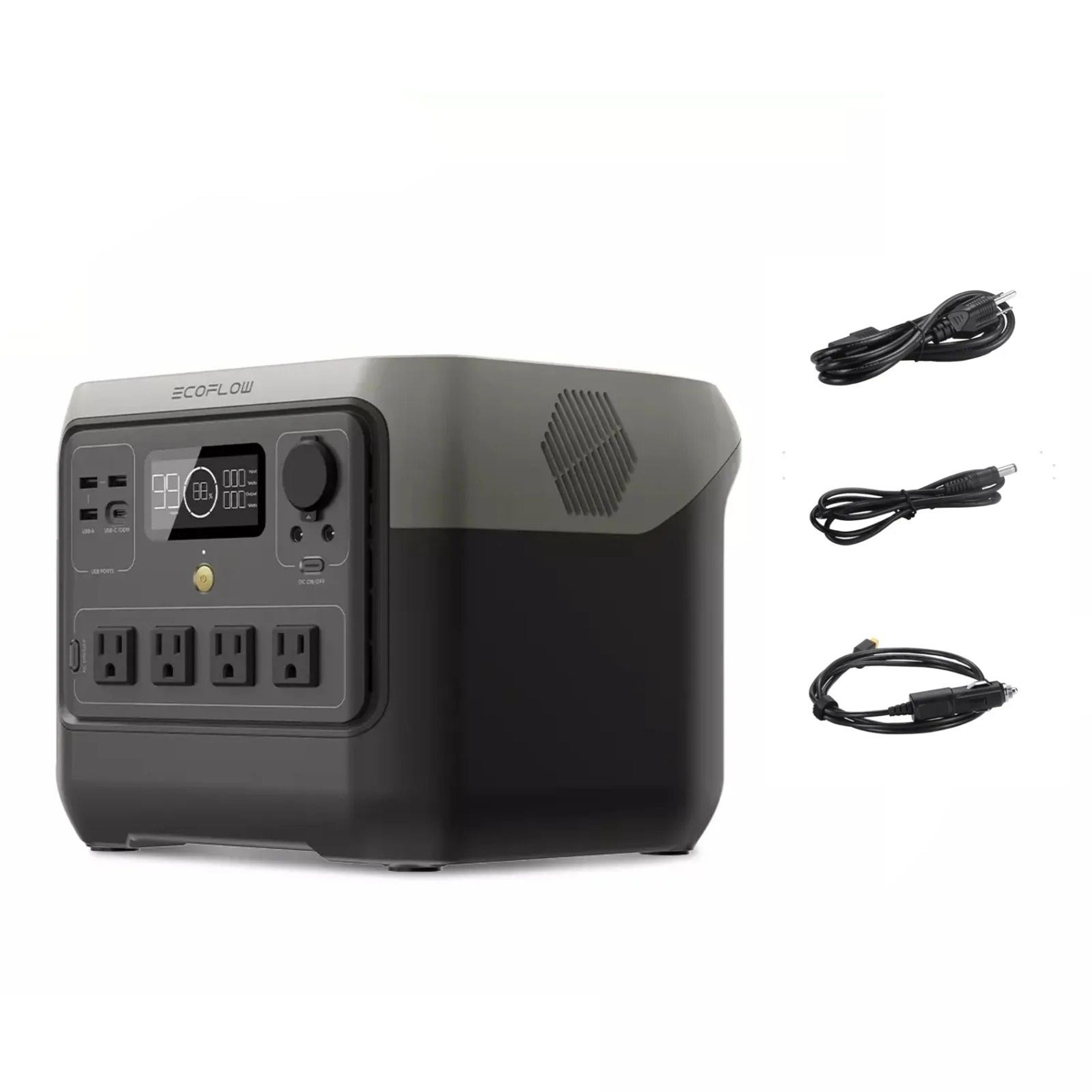 portable power station with solar input and rapid recharge for off grid living