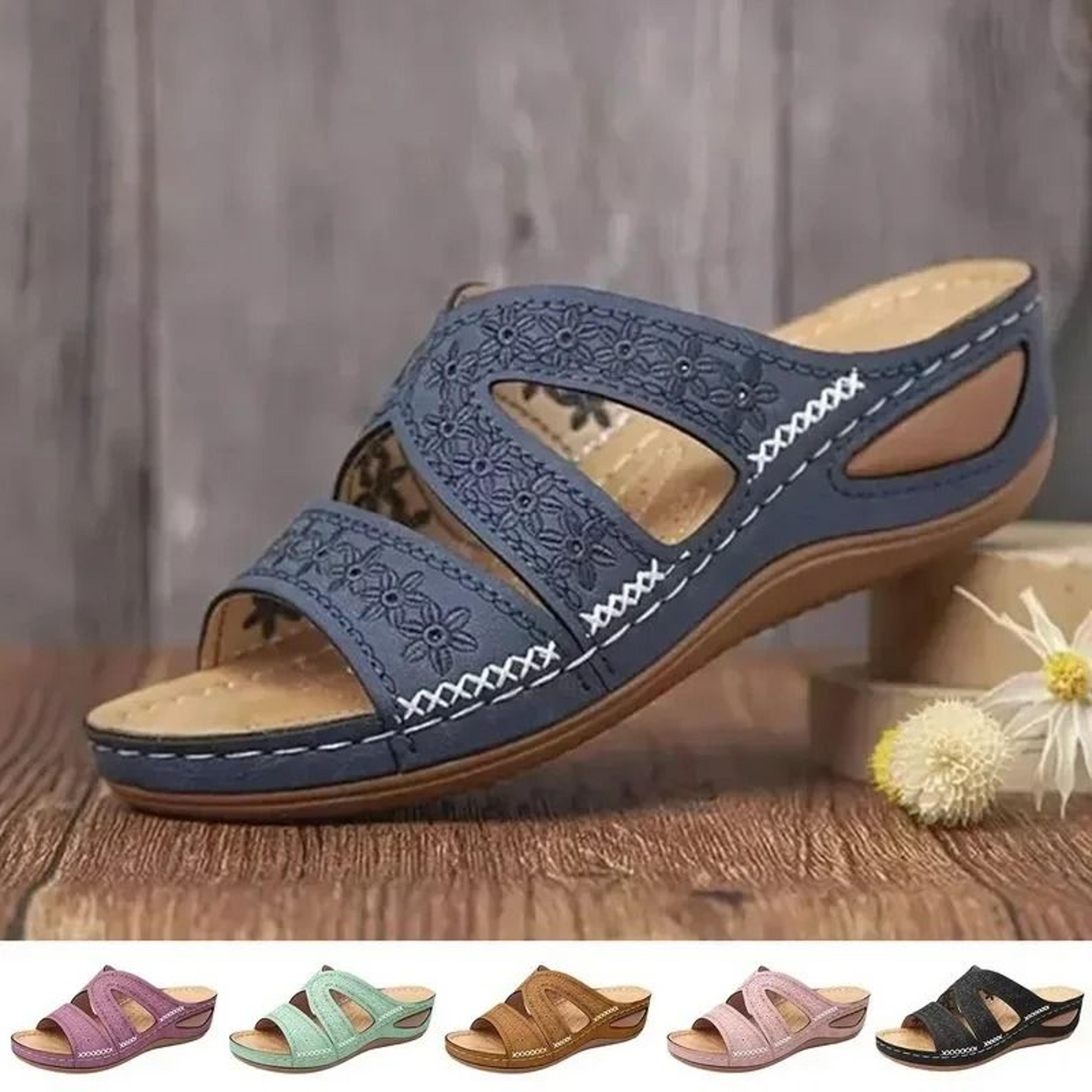 vintage platform wedge sandal for summer comfort