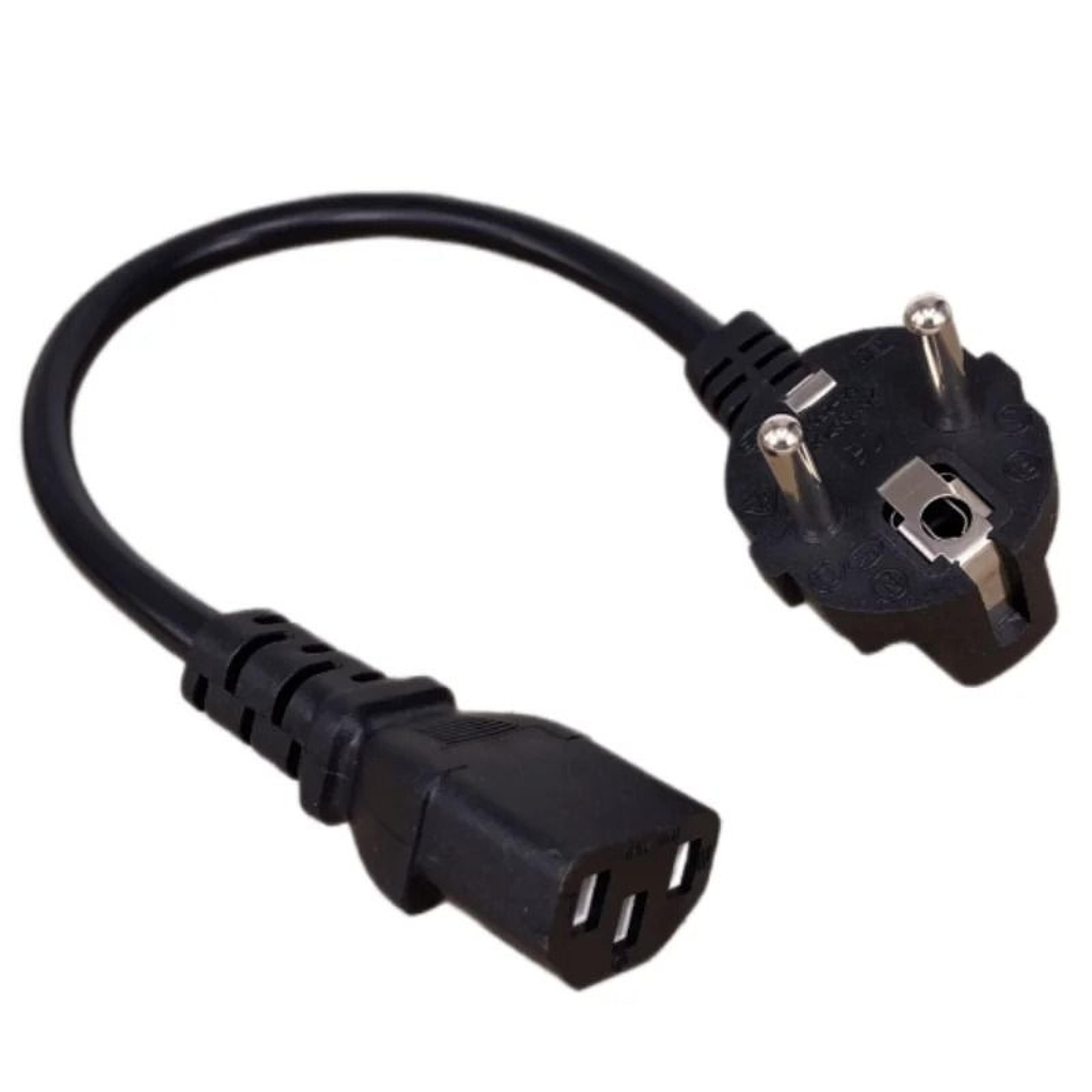 compact power cable with iec c13 connector