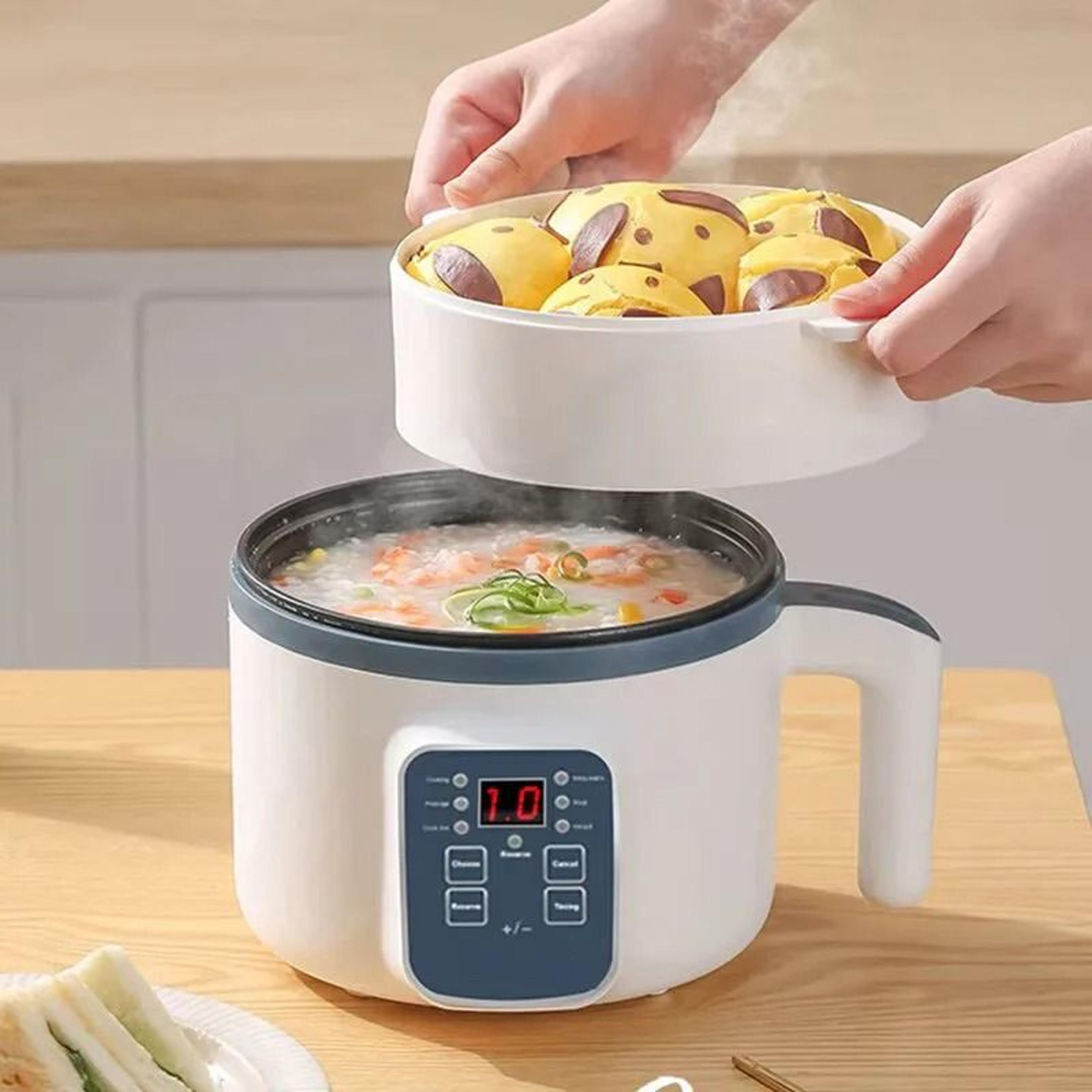 double-layer mini electric rice and steam cooker