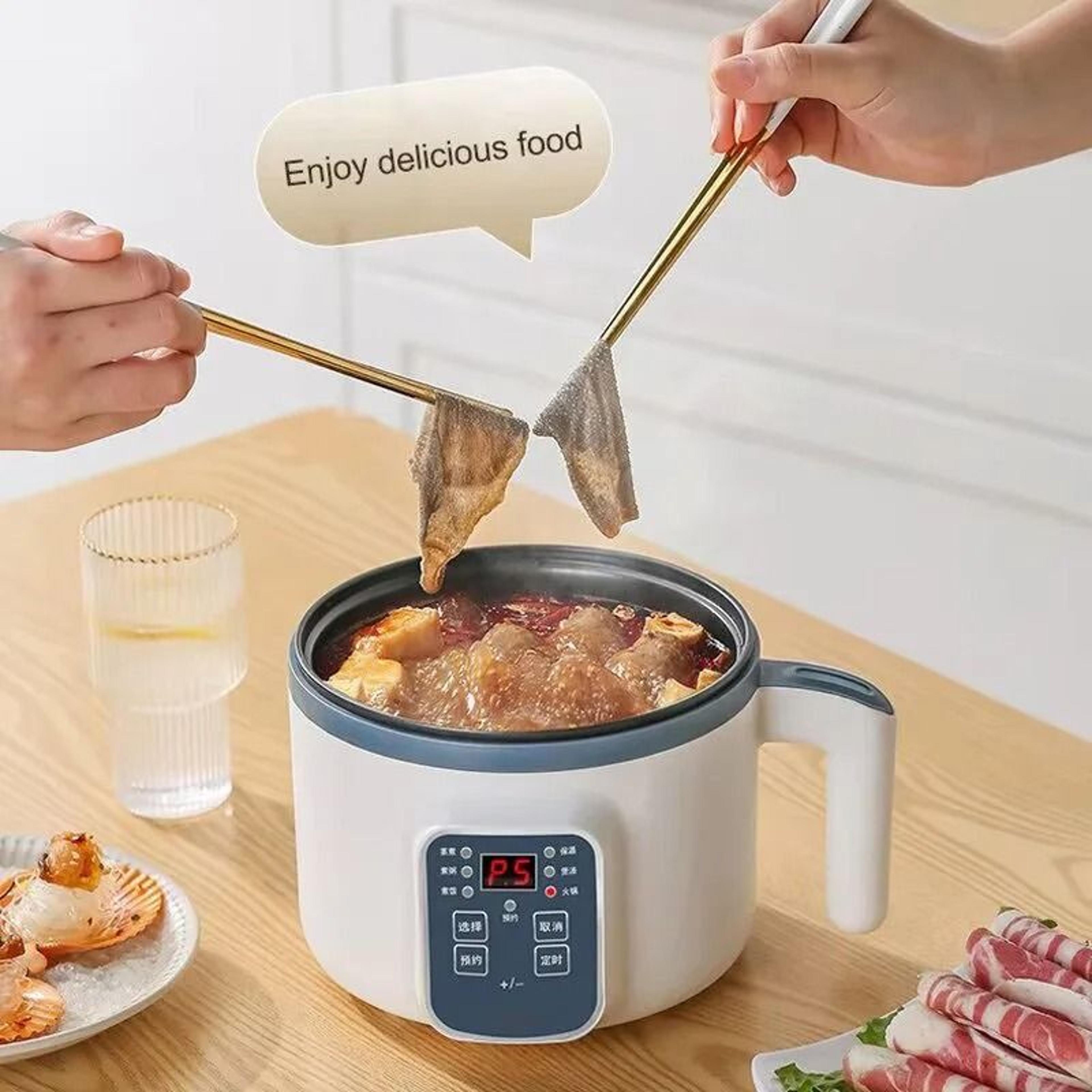 compact electric multi cooker for one or two people