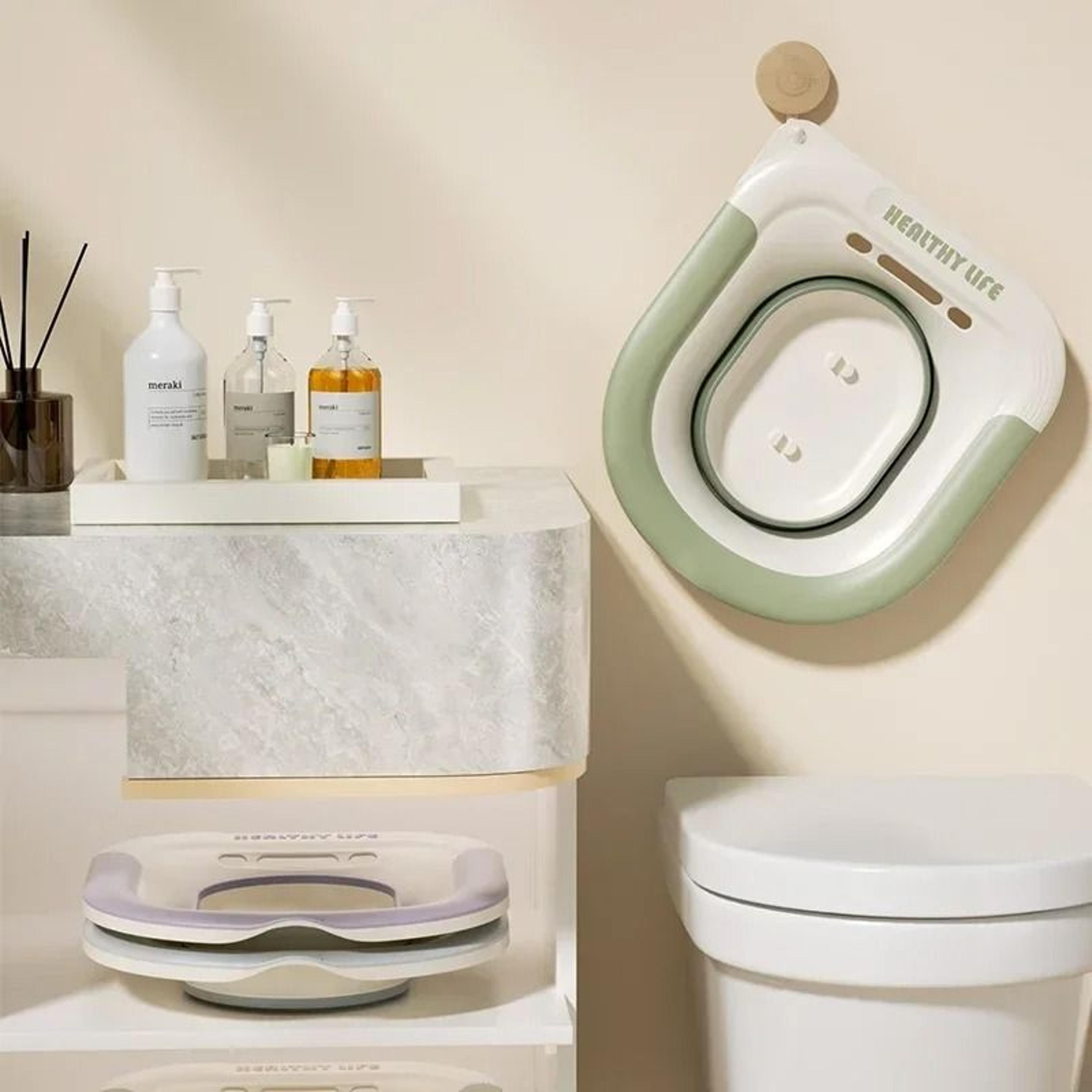 foldable toilet sit bath basin for pregnancy and hemorrhoid relief