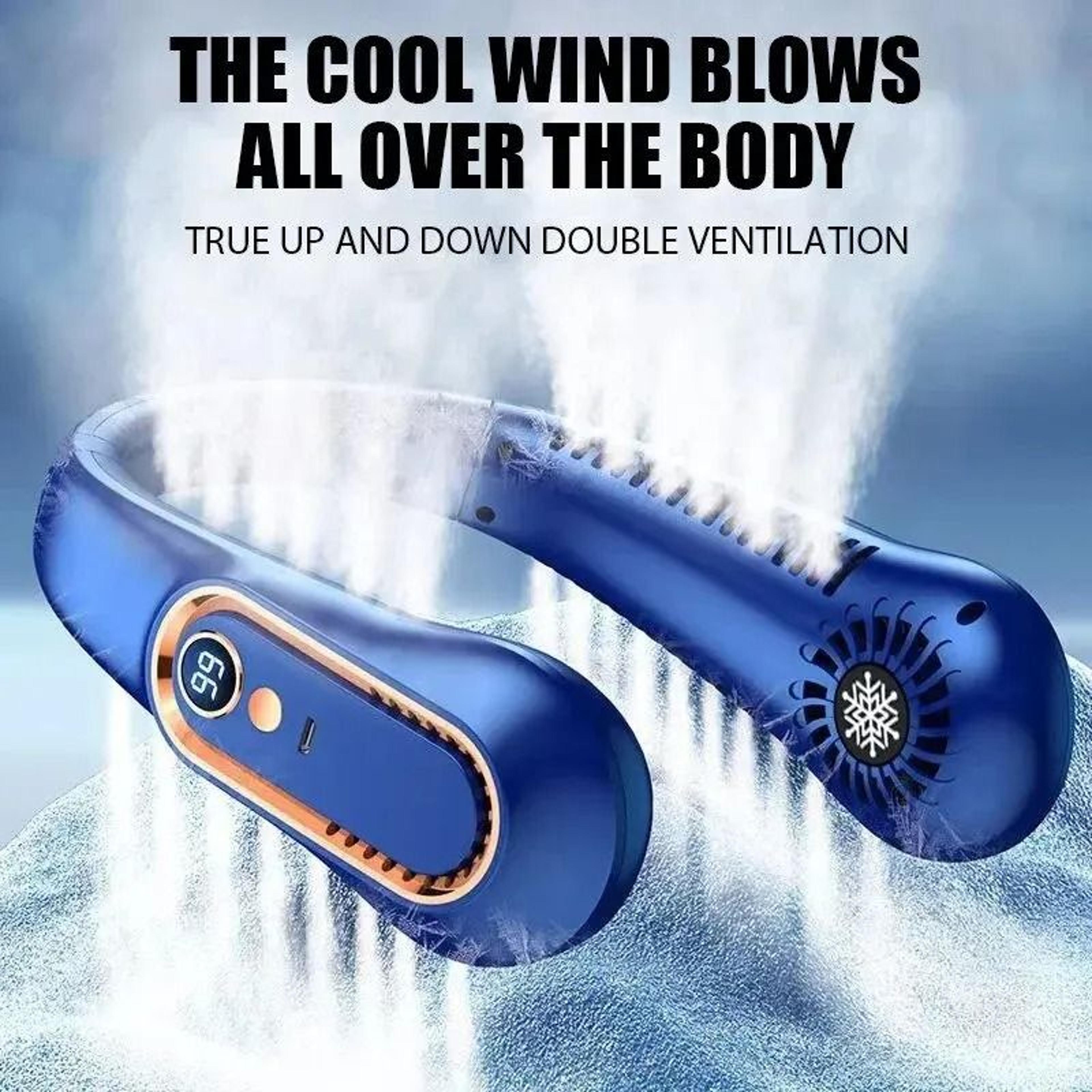 hands free rechargeable bladeless neck fan