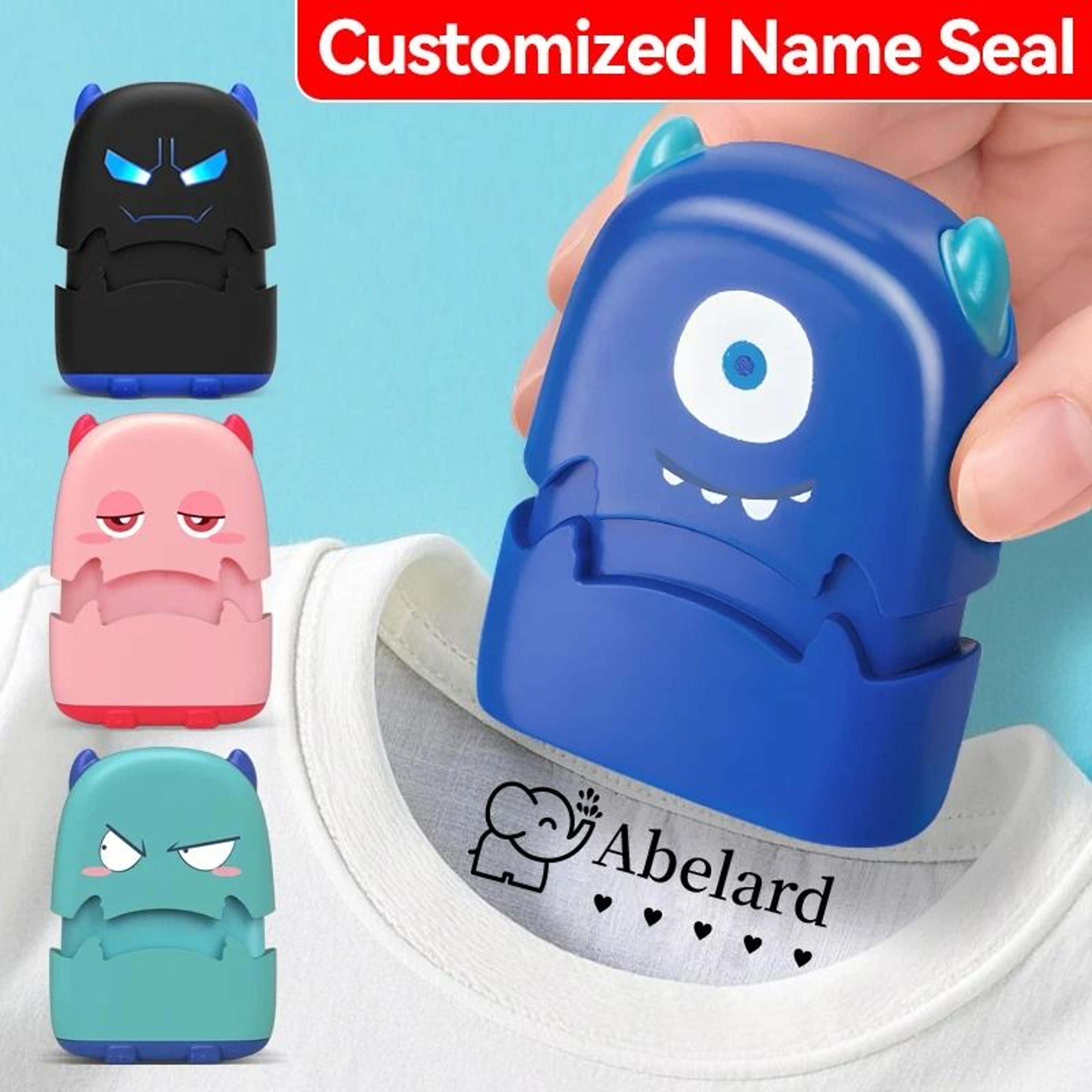 custom cartoon name stamp kit for fabric and bags