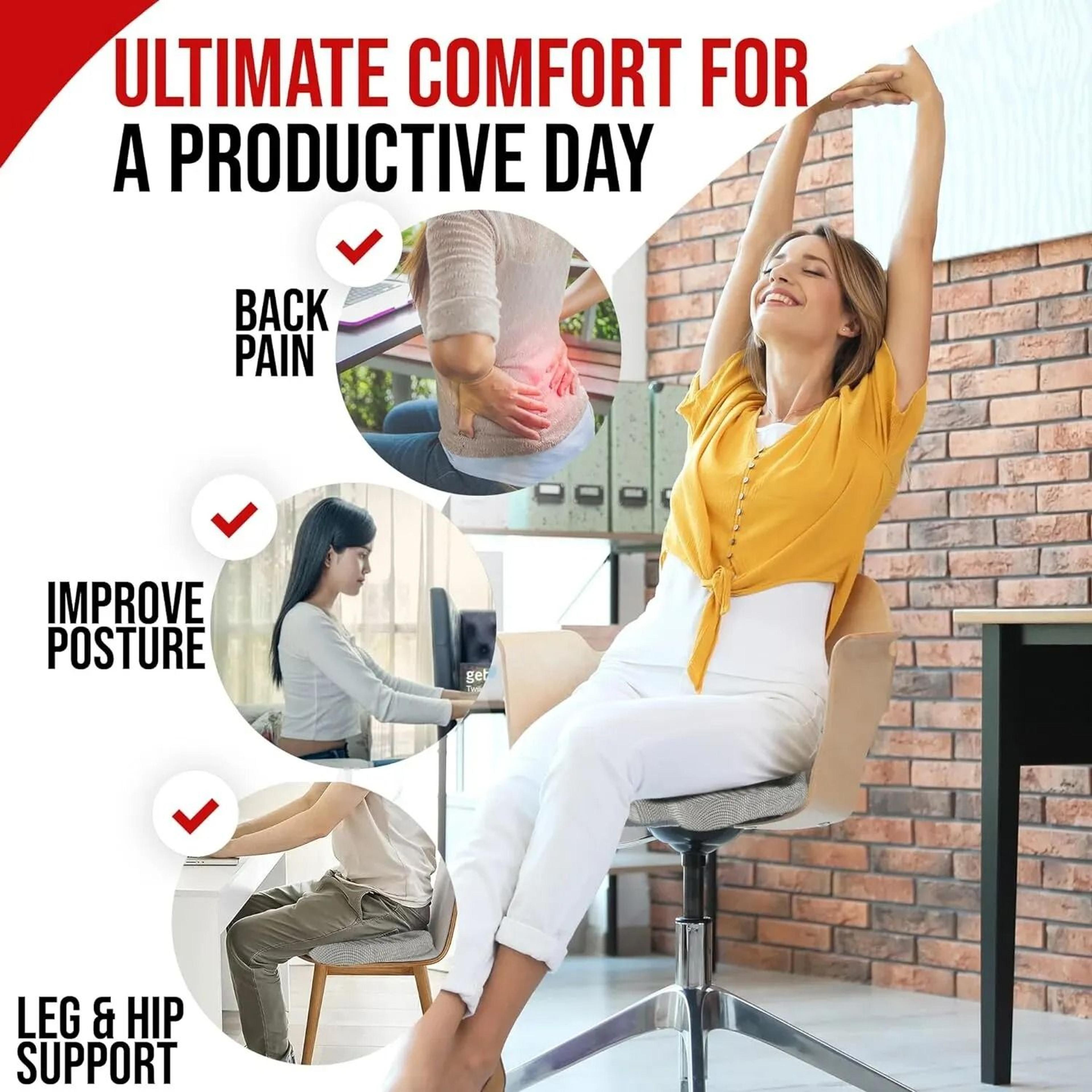 ergonomic memory foam seat cushion for home office comfort