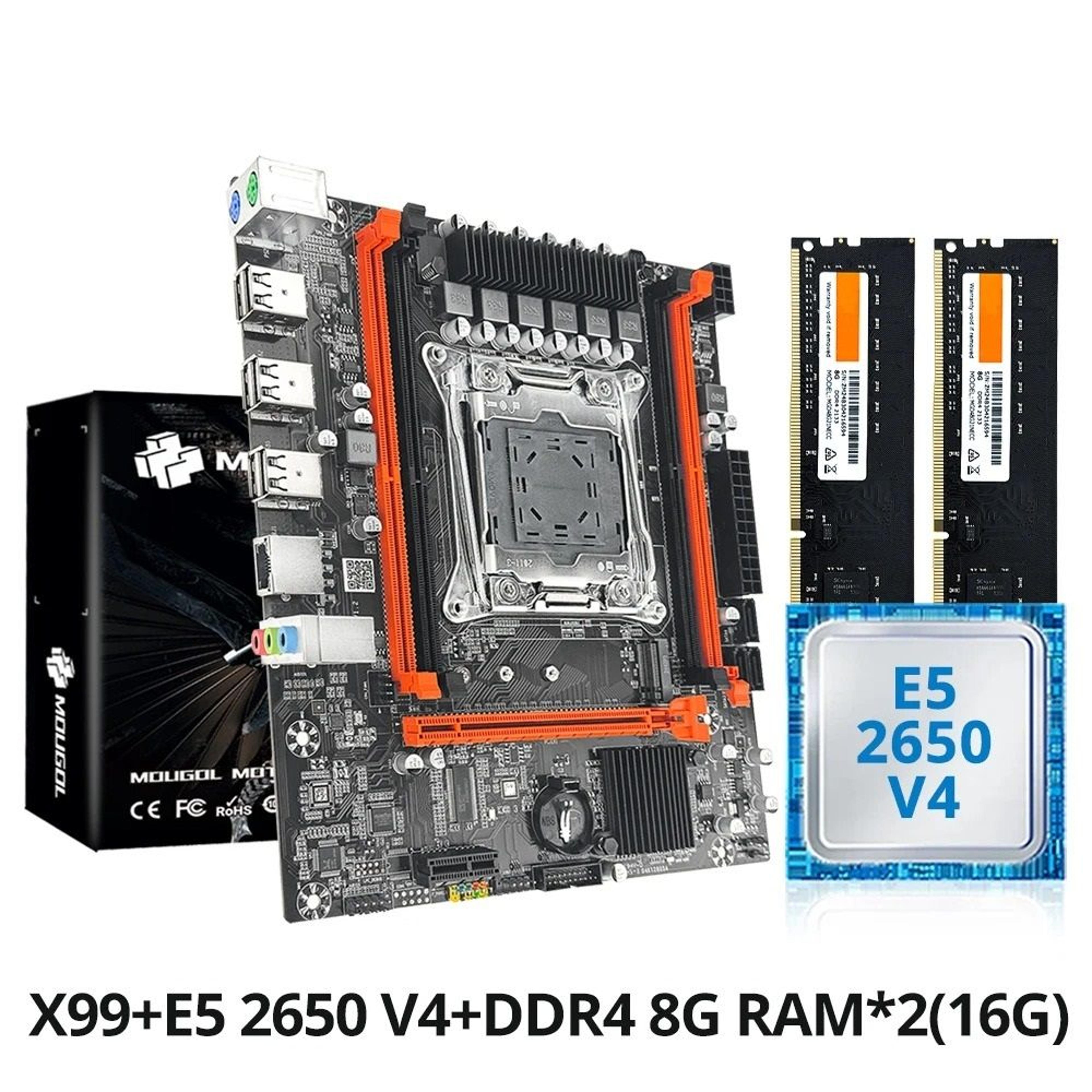 x99 gaming motherboard kit with xeon cpu and ddr4 ram options