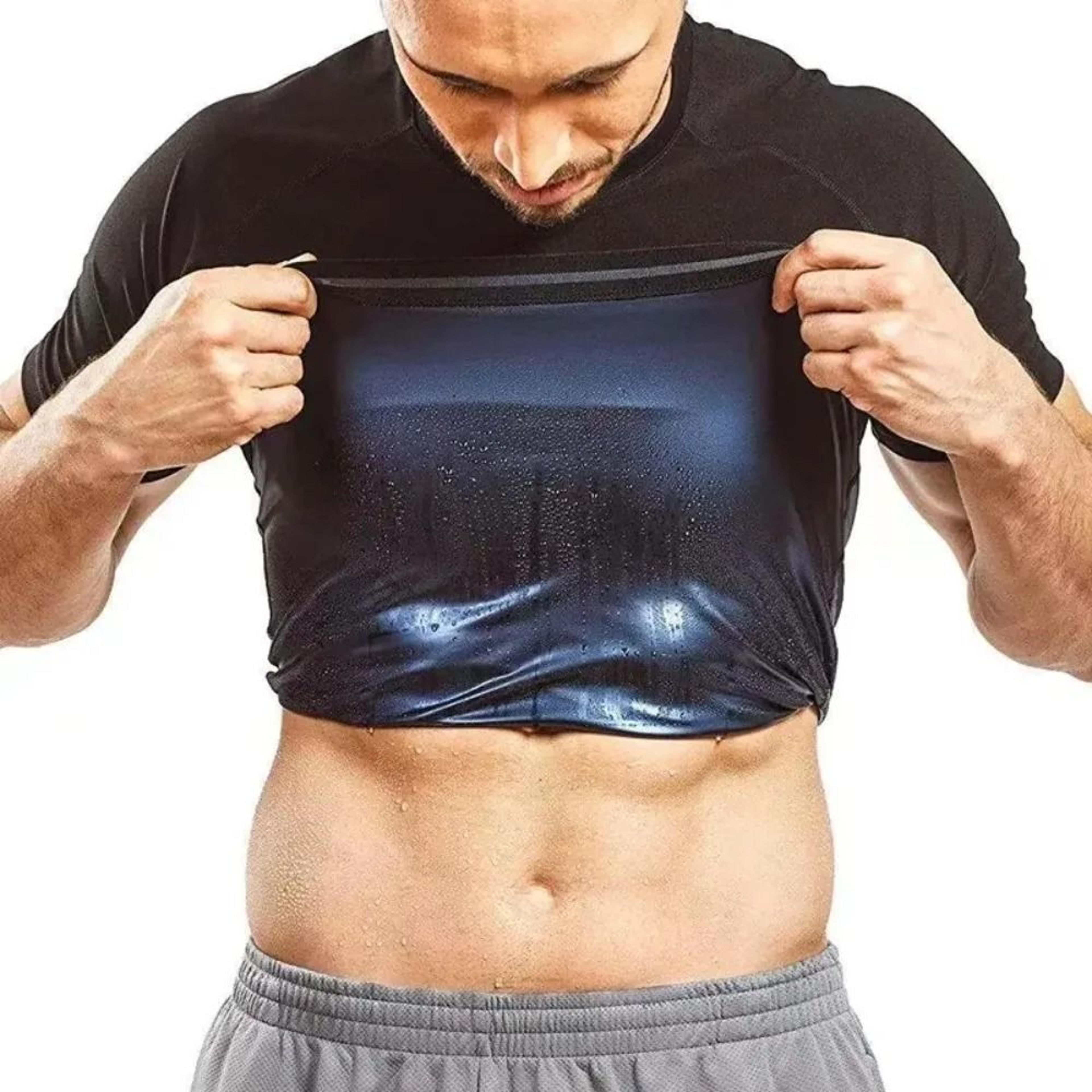 mens sauna sweat vest heat trapping compression shirt