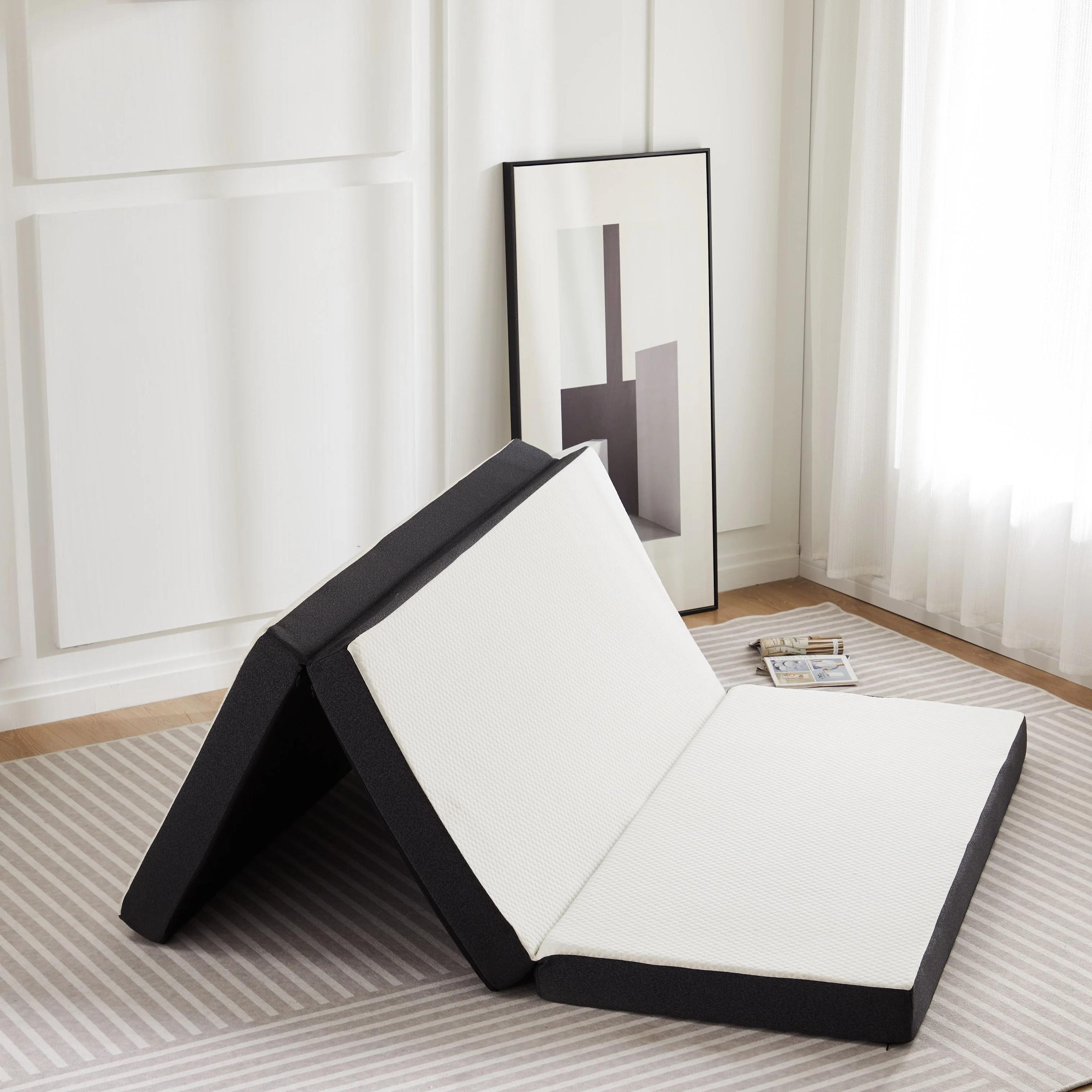 foldable memory foam floor bed