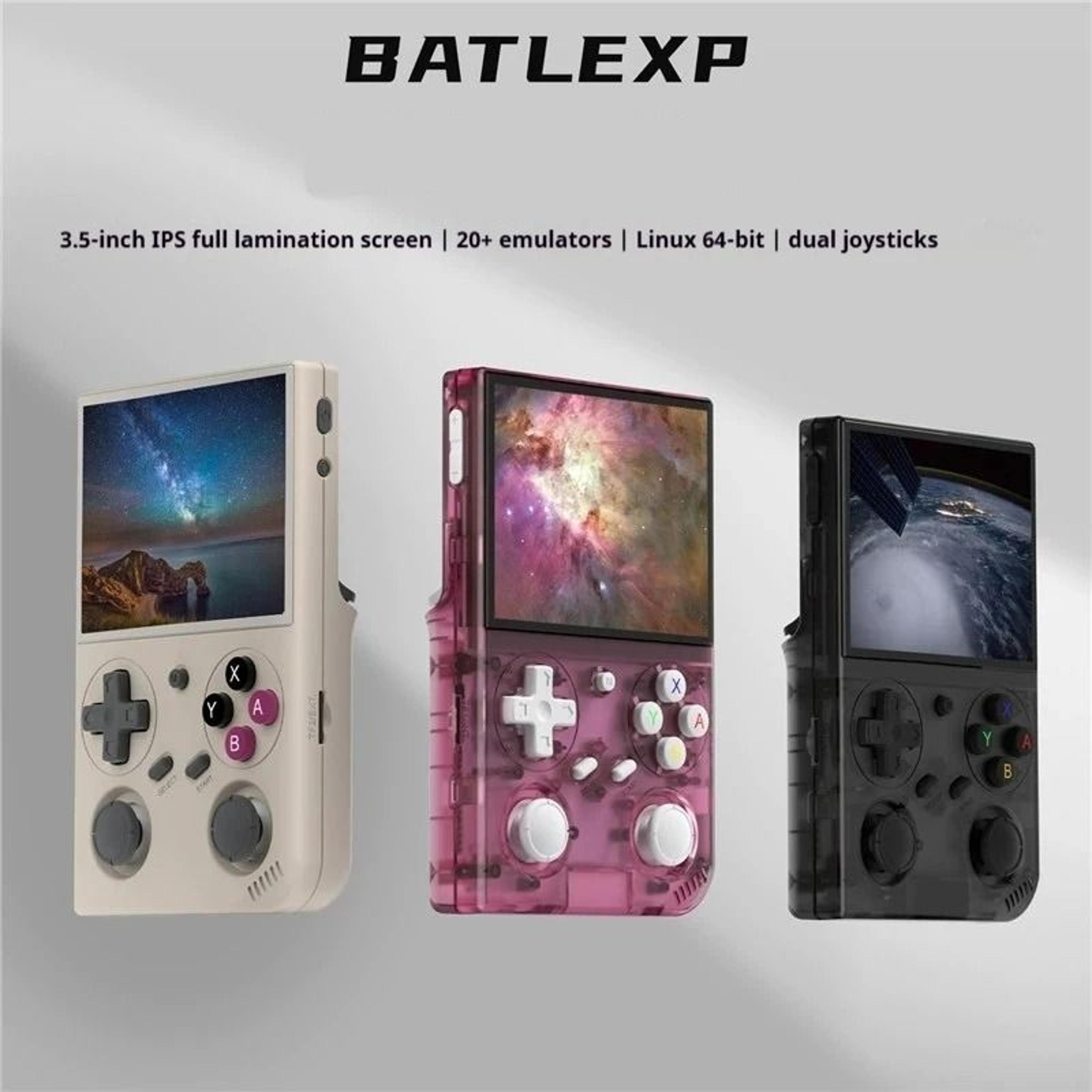 portable retro gaming console with ips screen and dual joystick