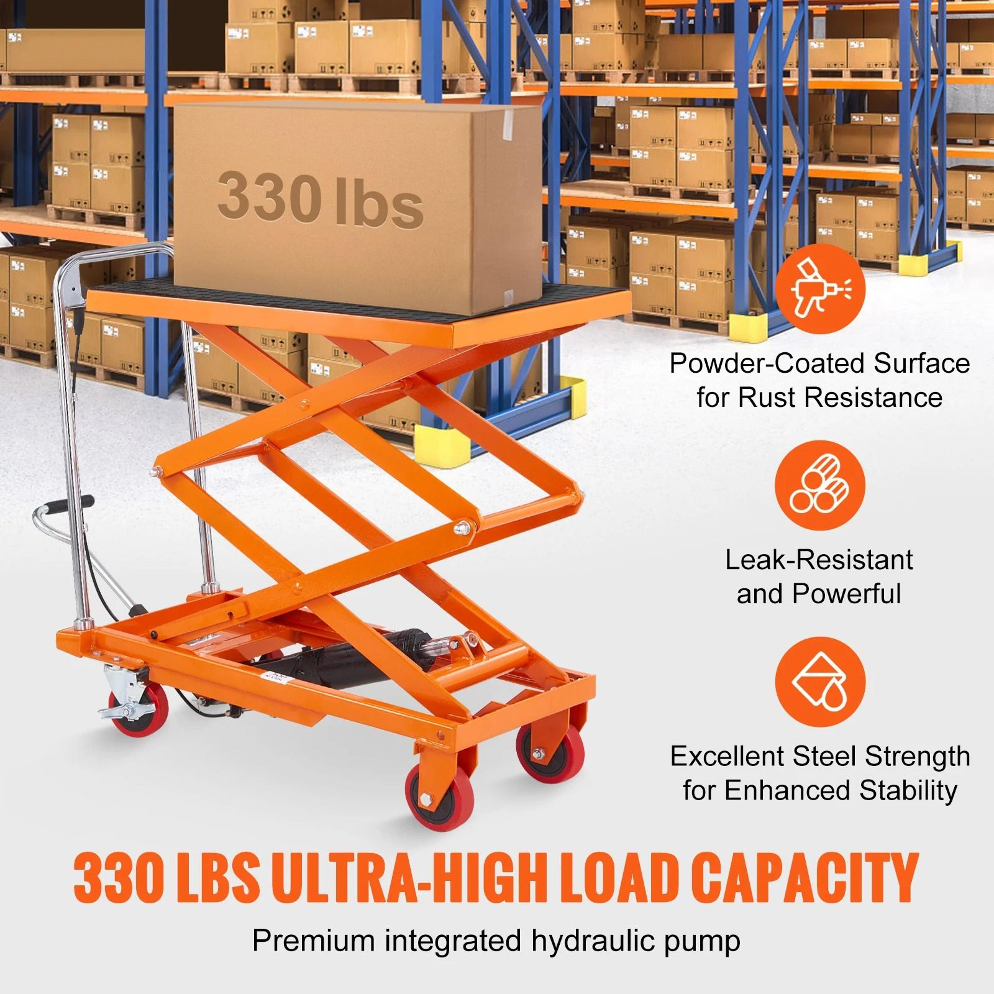 heavy duty hydraulic lift table cart