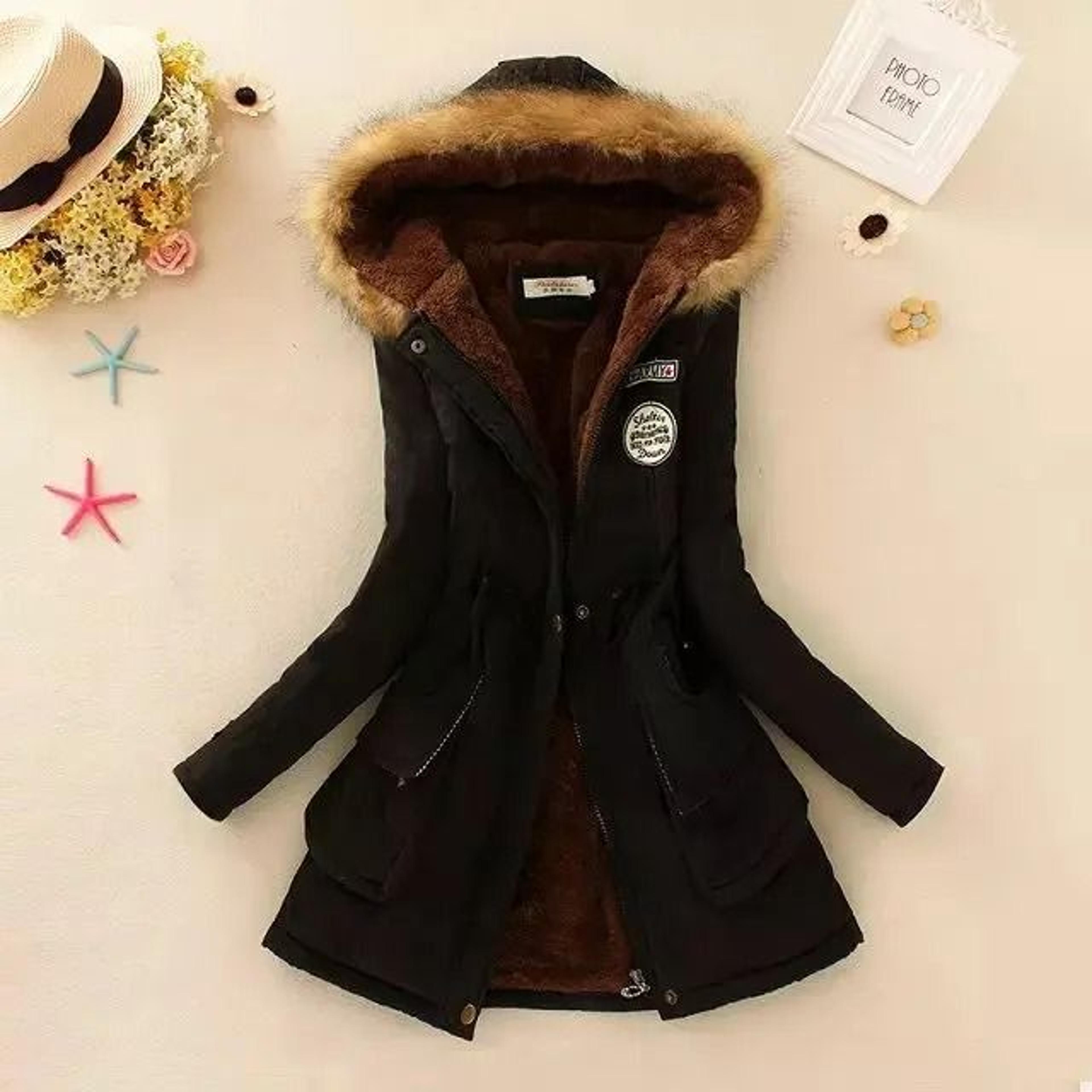 womens cotton padded hooded winter jacket