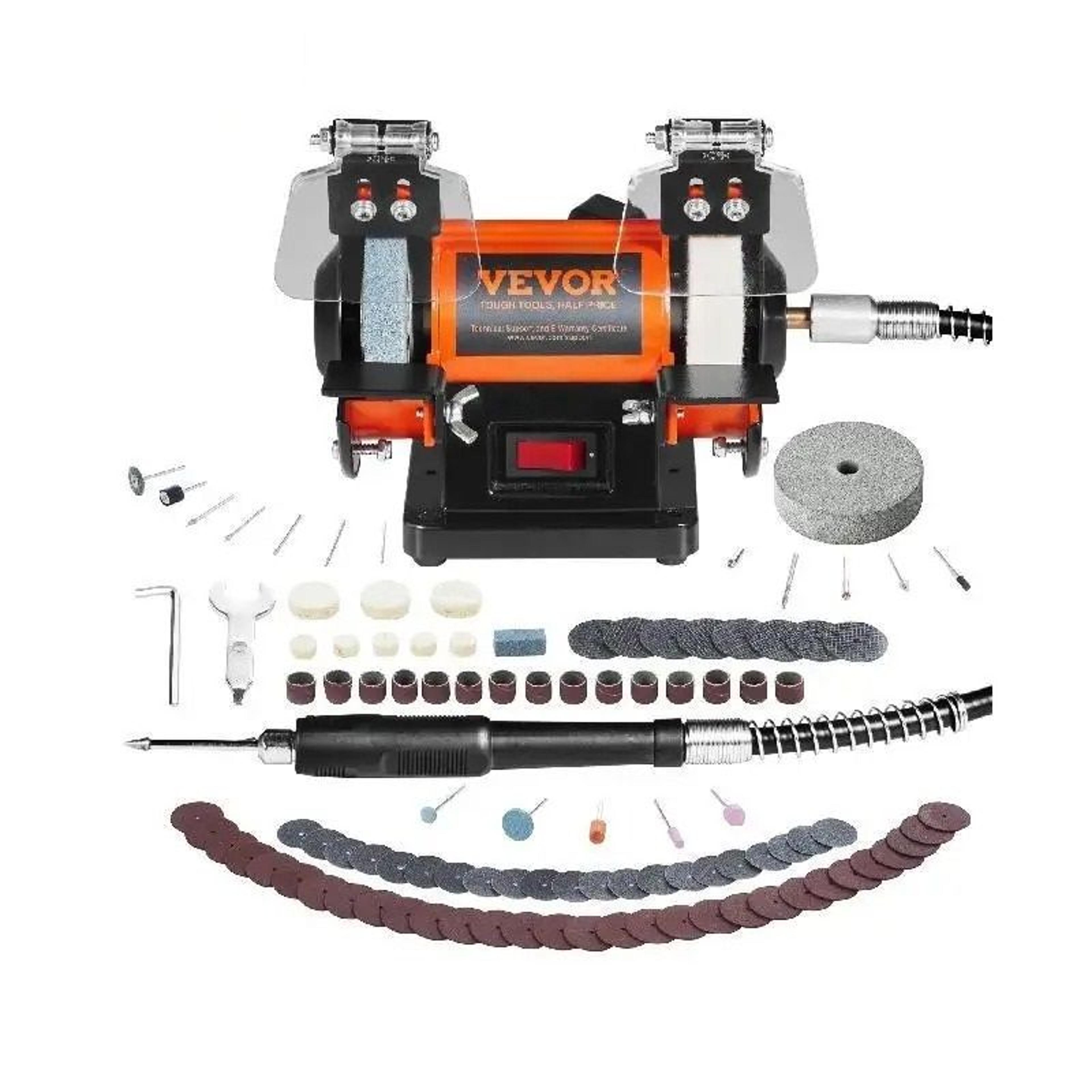 mini jewelry polisher with brushless motor and three buffing wheels