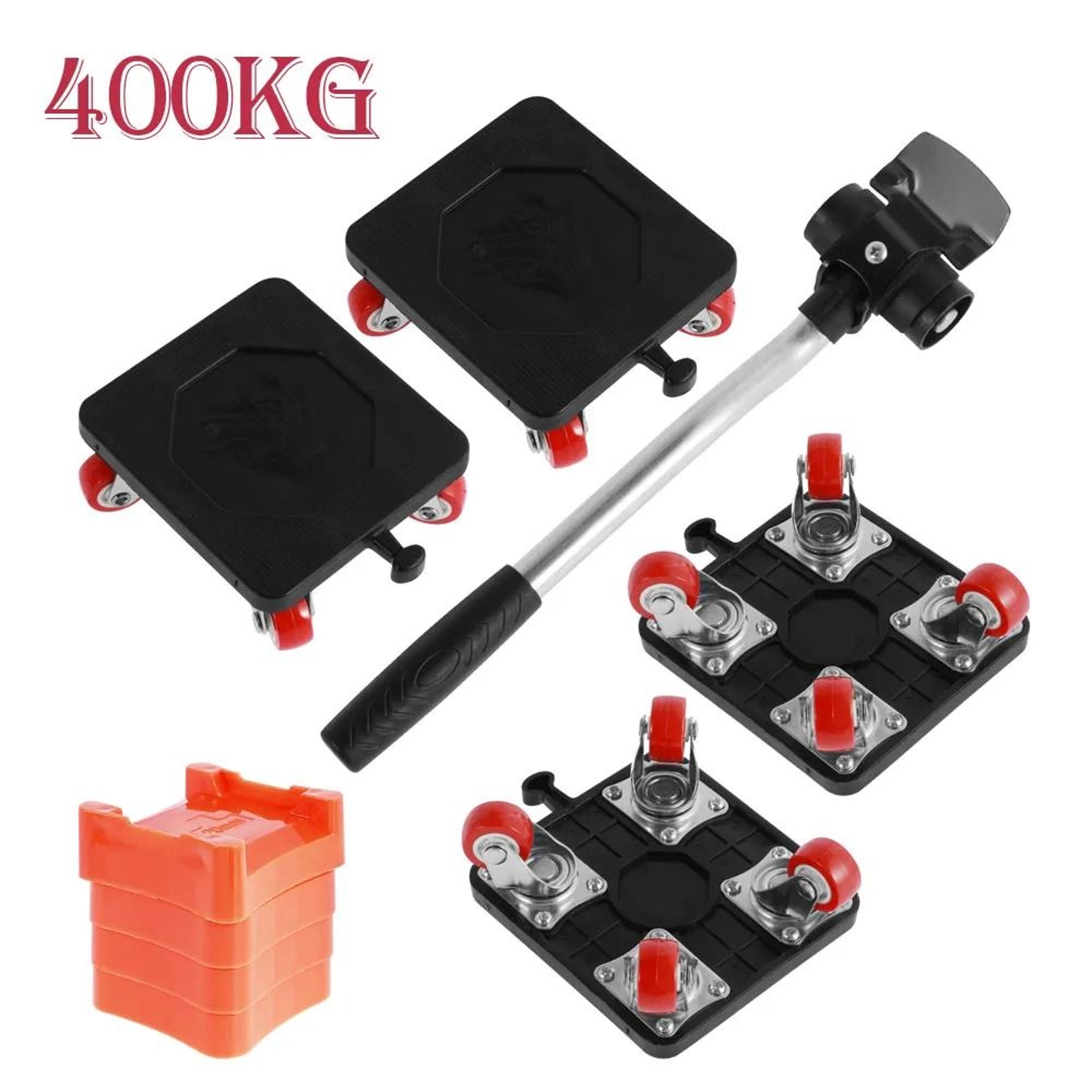 heavy duty furniture mover tool set with roller wheels and lifting bars 400 kg capacity