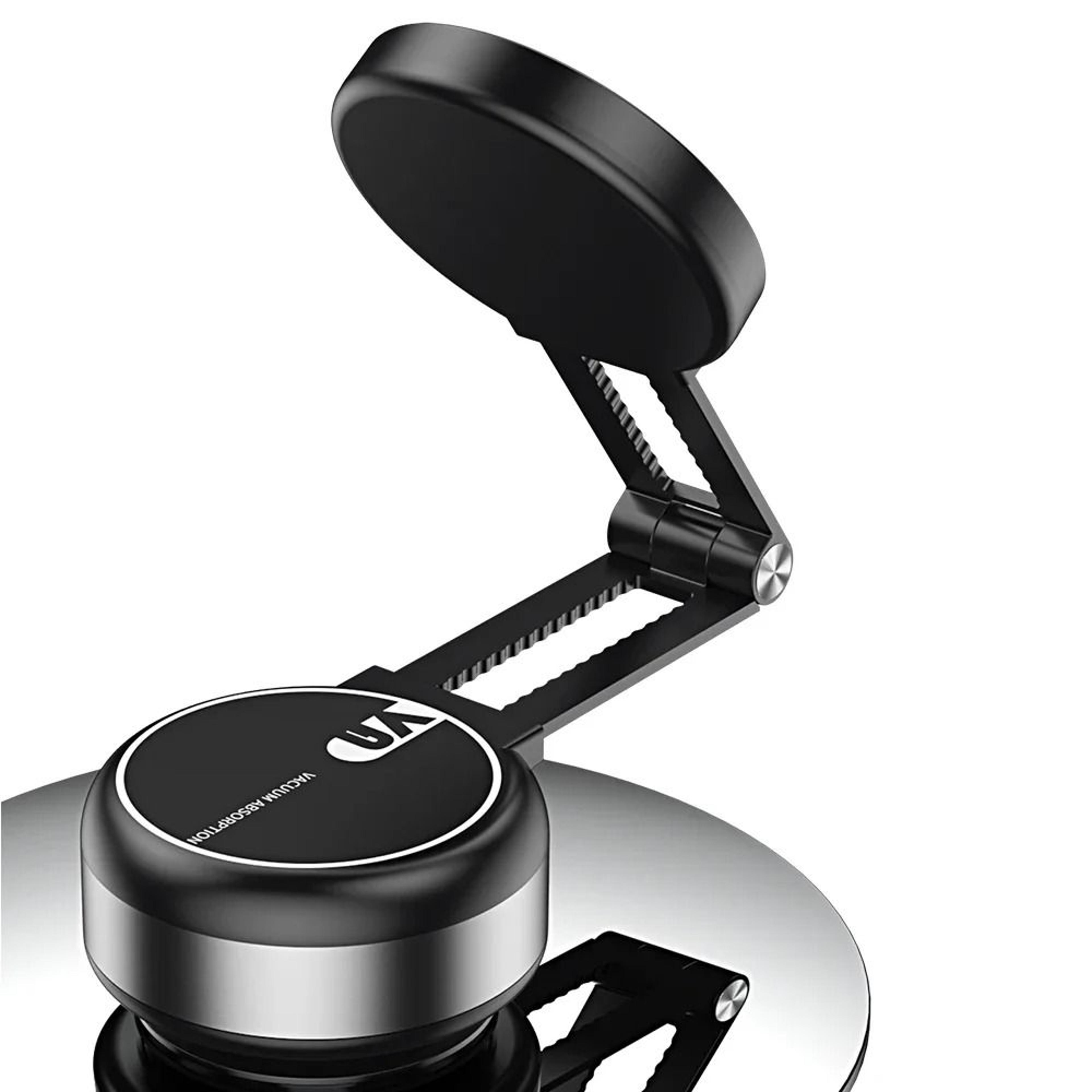 electric vacuum suction car phone holder with magnetic telescopic arm