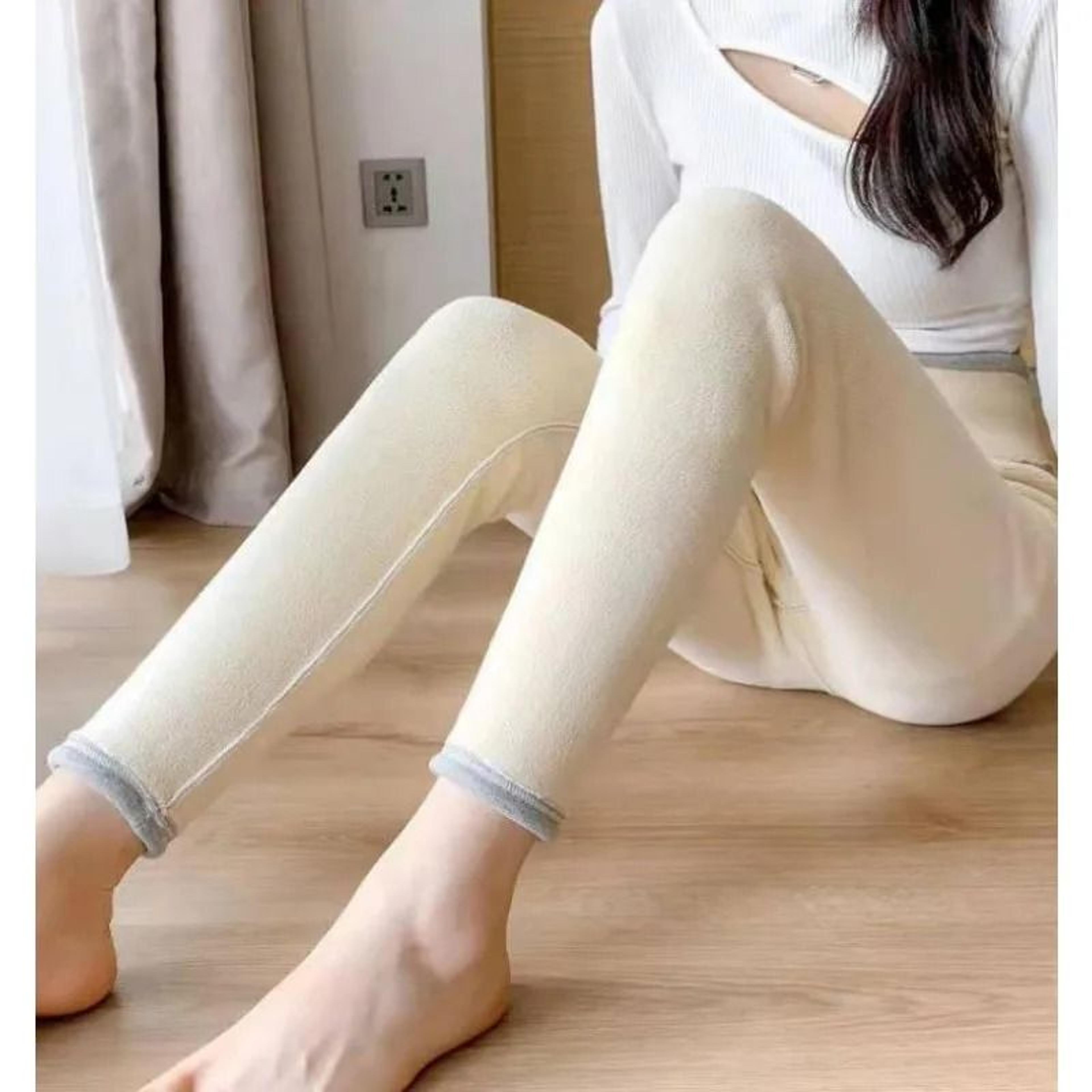 high waist fleece lined winter leggings with pocket and butt lift